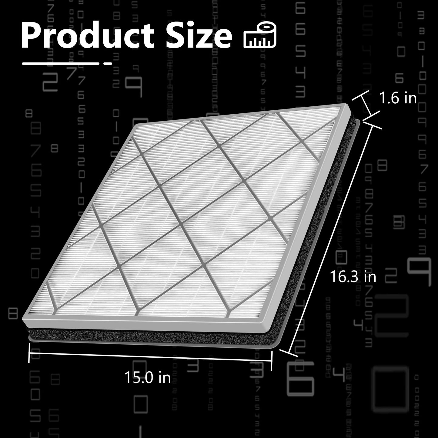 HE400 HE401 Filter Replacement for Shark Air Purifier 4 Fan, Compatible with Shark HE400 HE401 HE402 HE405 Air Models, Main Filter, Replace Part # HE4FKPET By Improvedhand