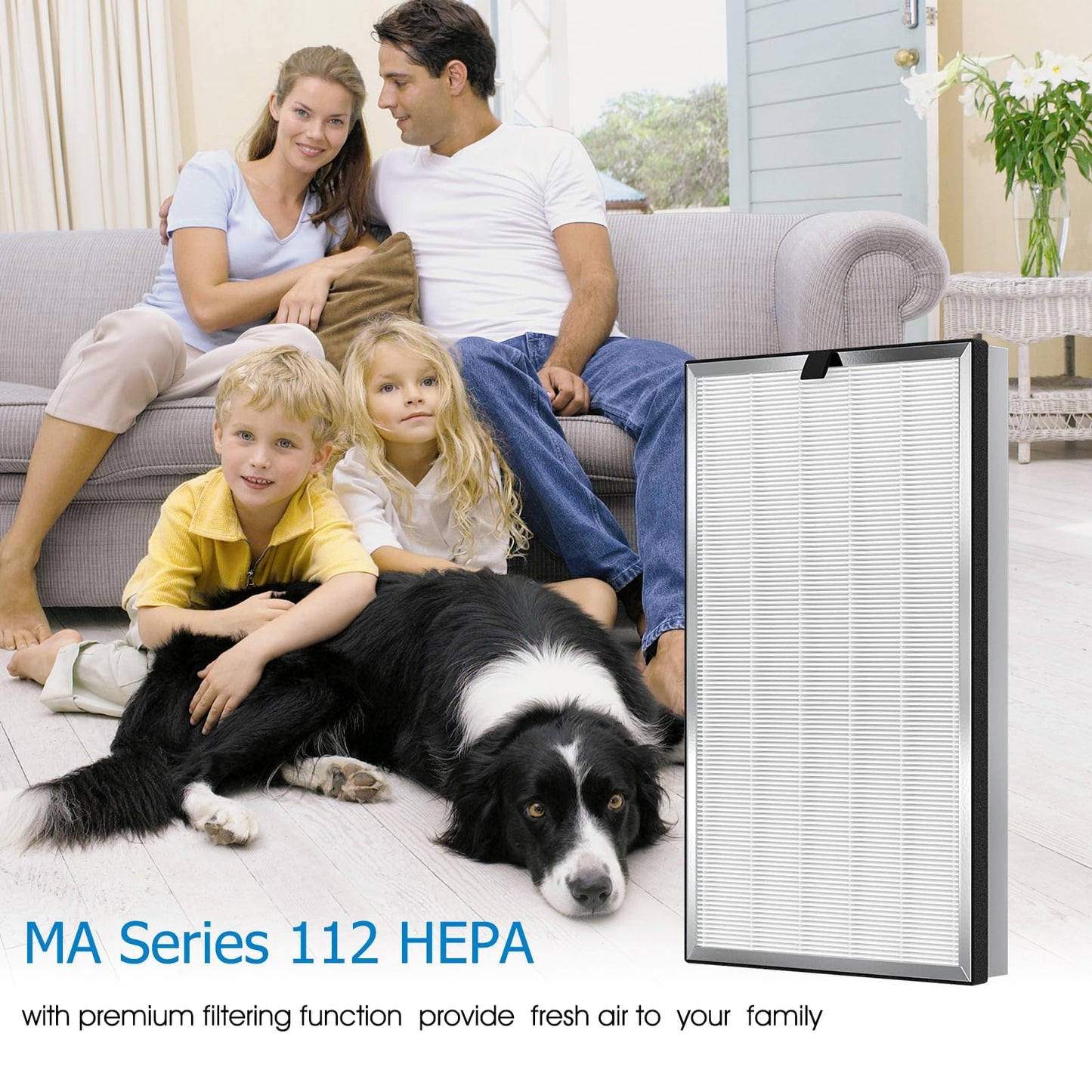 2 Pack 112 Replacement Filter Air Purifier V2.0 Compatible with MA Series 112, 3 in 1 Pre-filter, H13 True HEPA Filter and Activated Carbon Filter