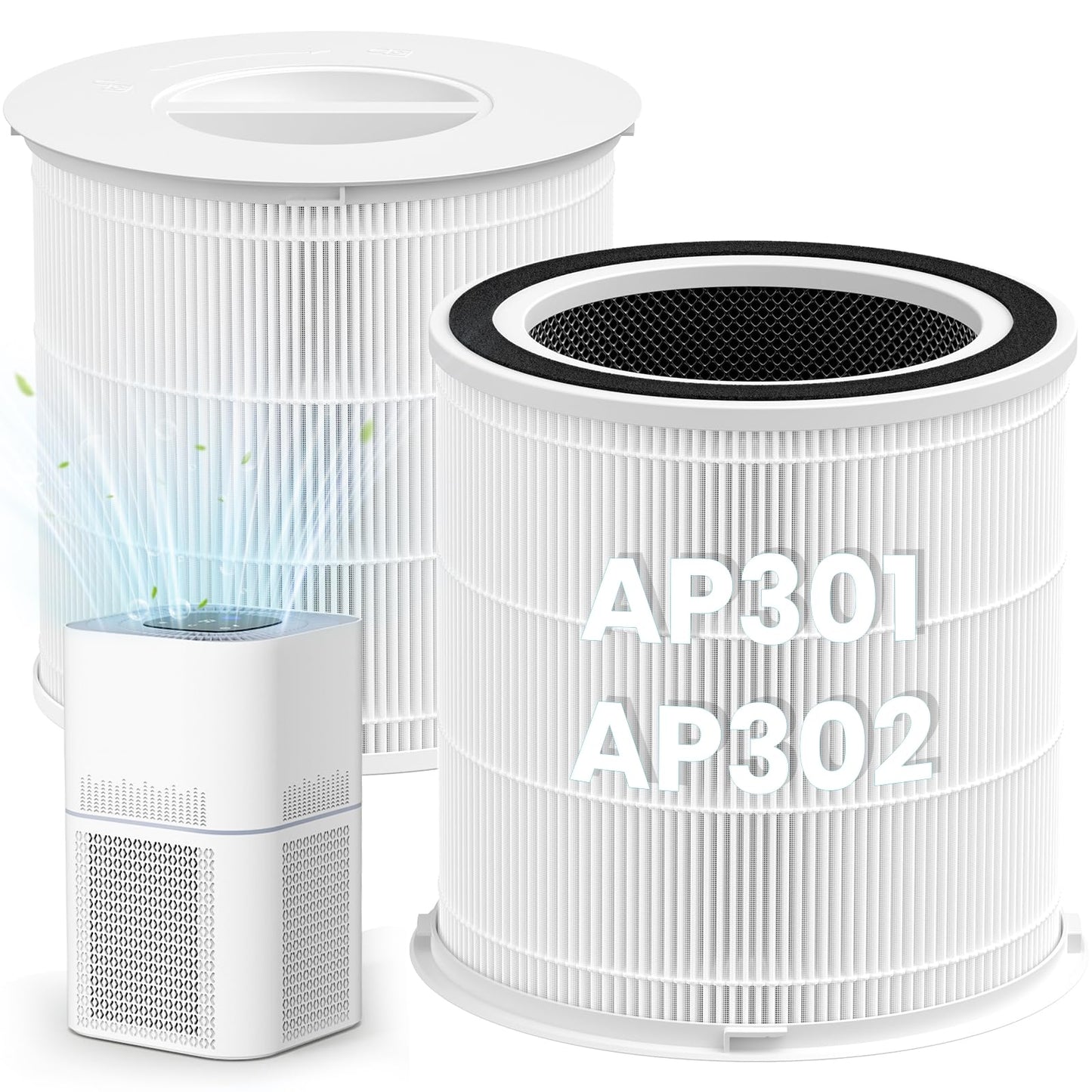 AP301 AP302 HEPA filter Replacement, ONLY for Dayette AP301 AP302 Air Purifier, NOT FOR AP401 AP402 Air Purifiers
