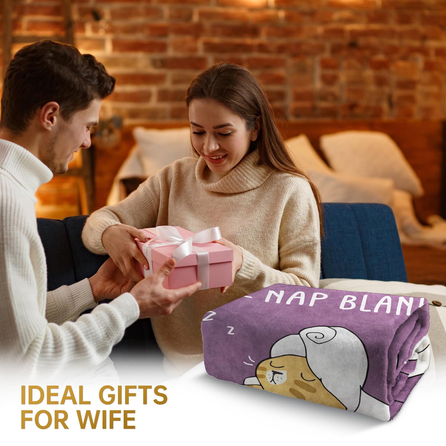 SteadStyle Birthday Gifts for Wife from Husband - Gifts for Her Blanket, Wife Birthday Gift Ideas, Wedding Anniversary Romantic Gift for Women, Valentine's Mother's Day Present for Her 80"X 60"
