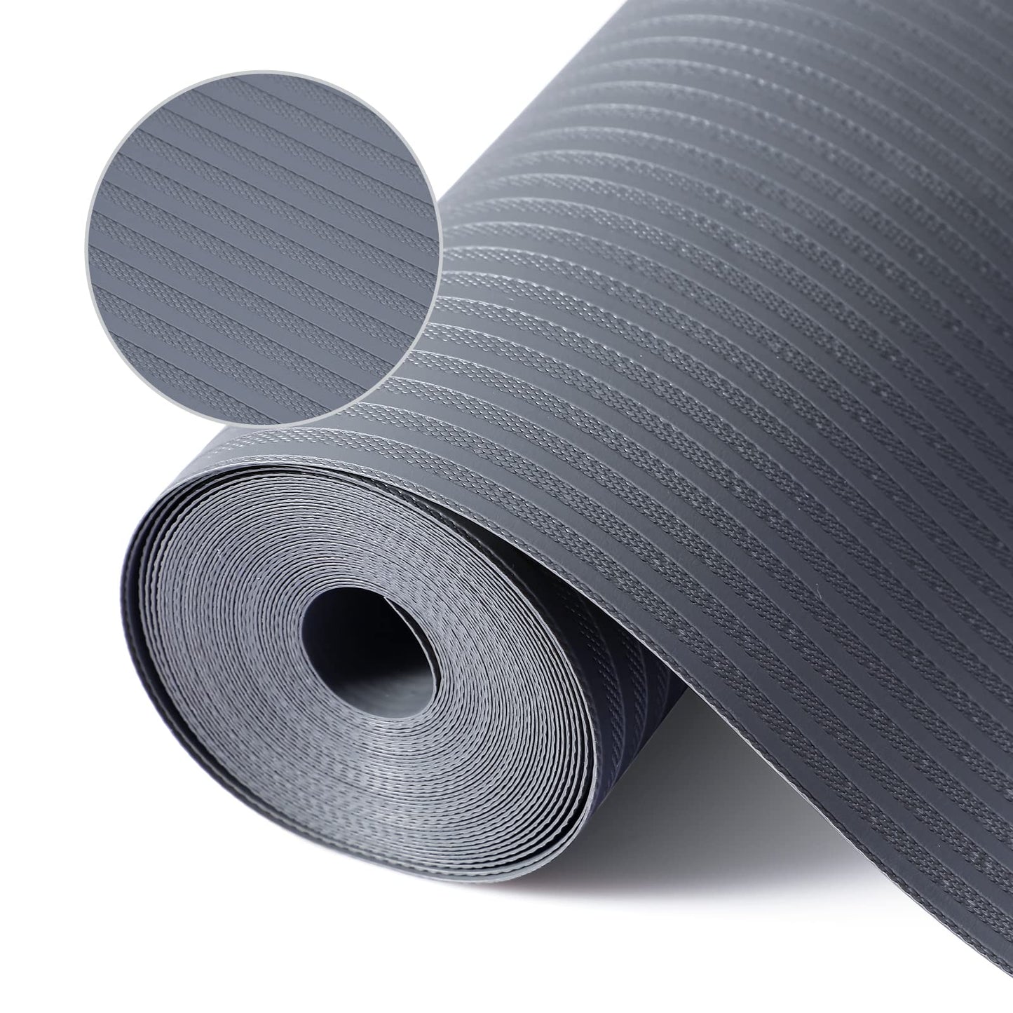 Mcrbeay Shelf Liners for Kitchen Cabinets, 22Inch x 20Ft, Non Adhesive Shelf Liner, Non-Slip Kitchen Drawer Liners, Waterproof Durable Cabinet Liners for Shelves, Refrigerator, Pantry, Dark Gray