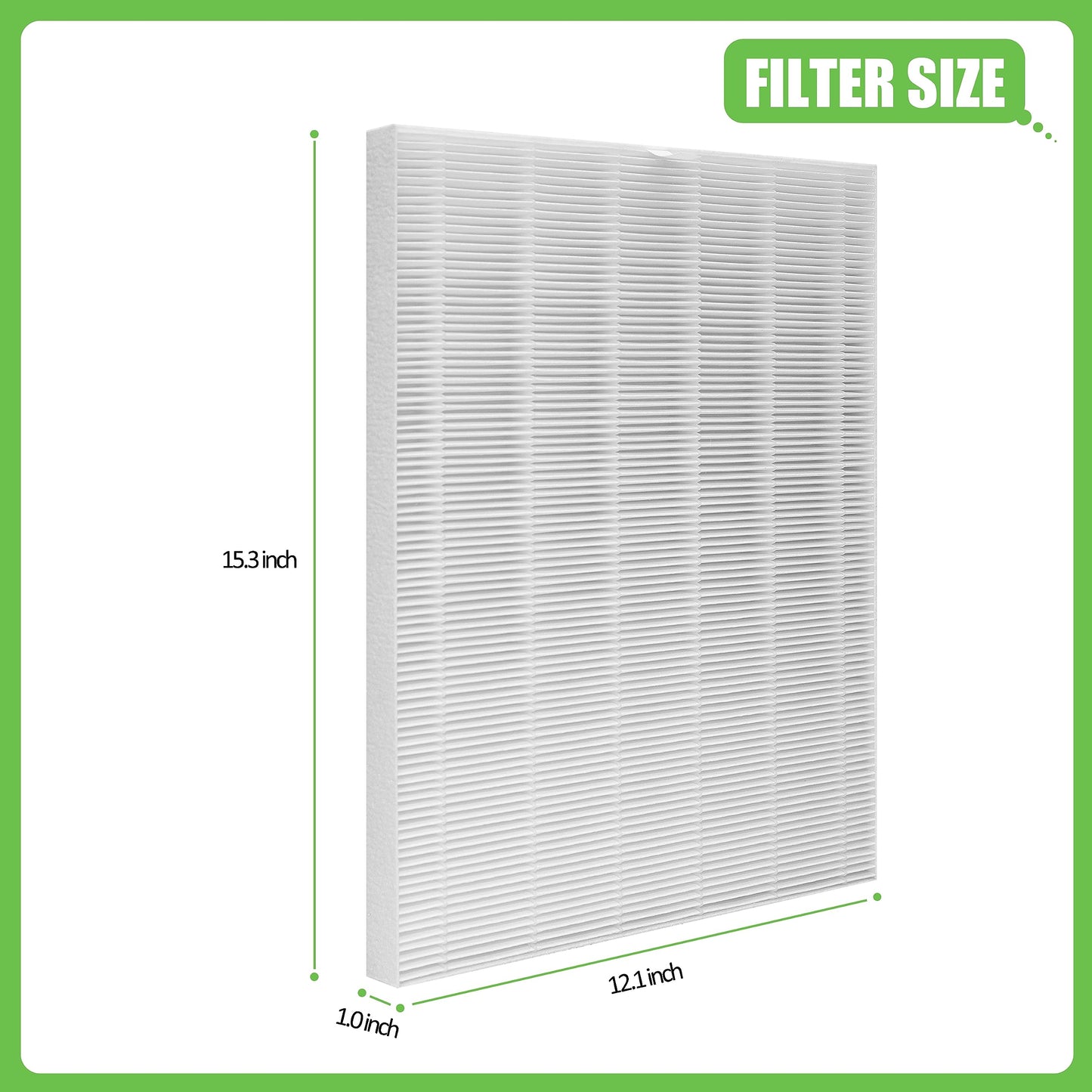 Hichoryer D360 True HEPA Replacement Filter D3, Compatible with Winix D360 Air Purifier, Part Number 1712-0101-02, 2 H13 True HEPA Filters & 8 Activated Carbon Filters