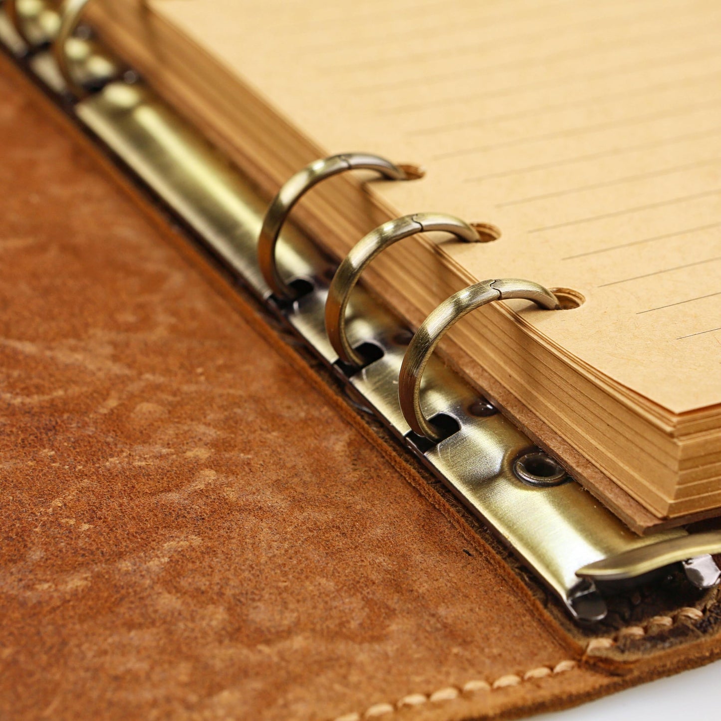 Vintage Floral Embossed Leather A5 Journal Binder, Writing Notebook with Pen Holder - Customizable Gift for Her W10-LAXBS-1