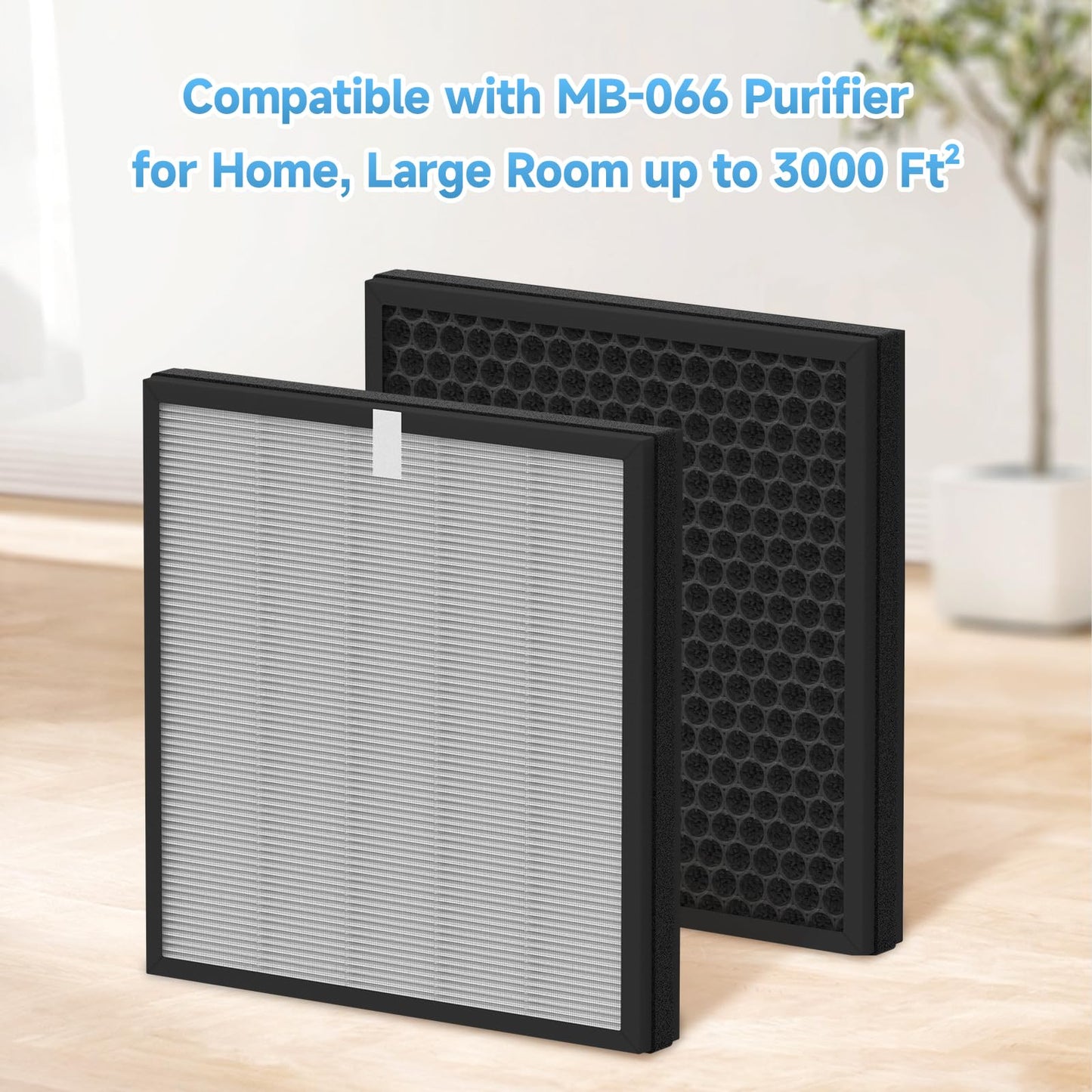 Breabetter 2-Pack MB-066 Replacement Filter Compatible with MB-066 Purifier, with Aromatherapy Tablets