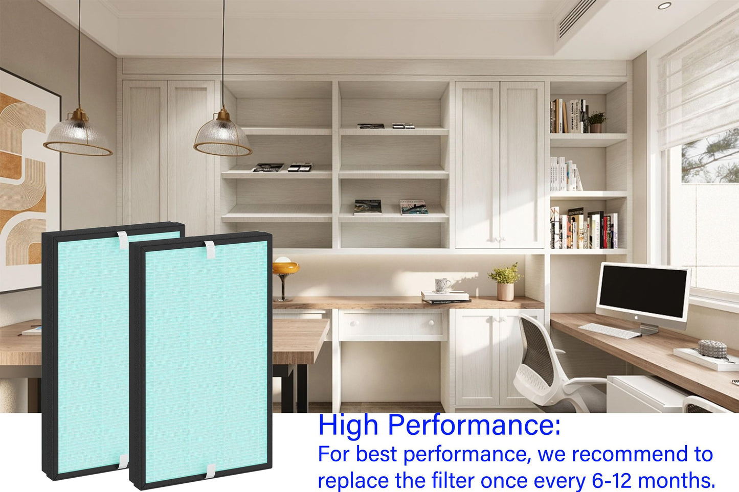 2 Pack C380 Replacement Filter for Storebary and Elechomes P300 Air Purifier, 3-IN-1, H13 True HEPA with High-Efficiency Activated Carbon and Pre-filter, Model C380-RF