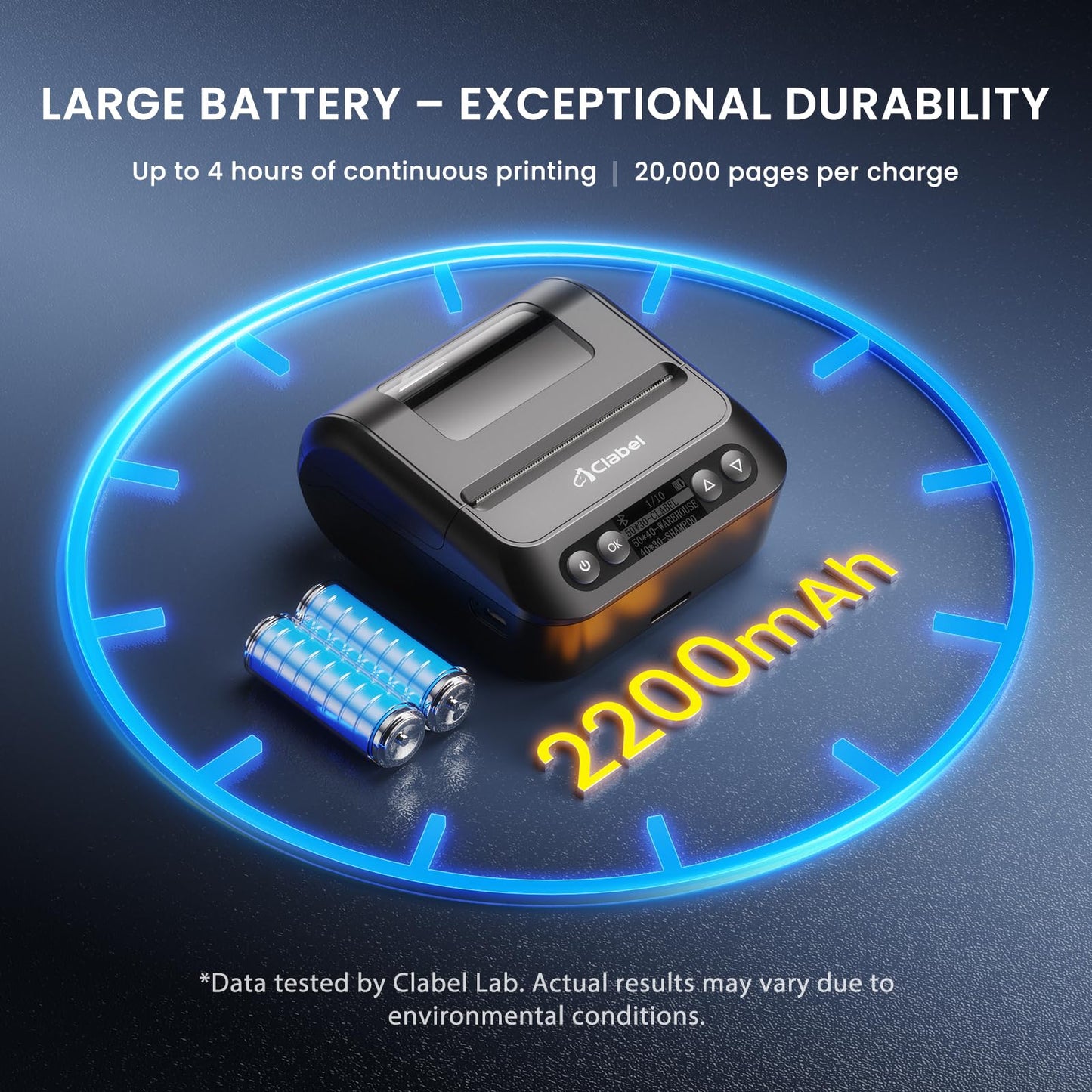 CLABEL 320B Label Maker 3 Inch Bluetooth Barcode Printer Thermal Label Printer Compatible for Small Business,Address, Office, 1 Roll 70x40mm Label