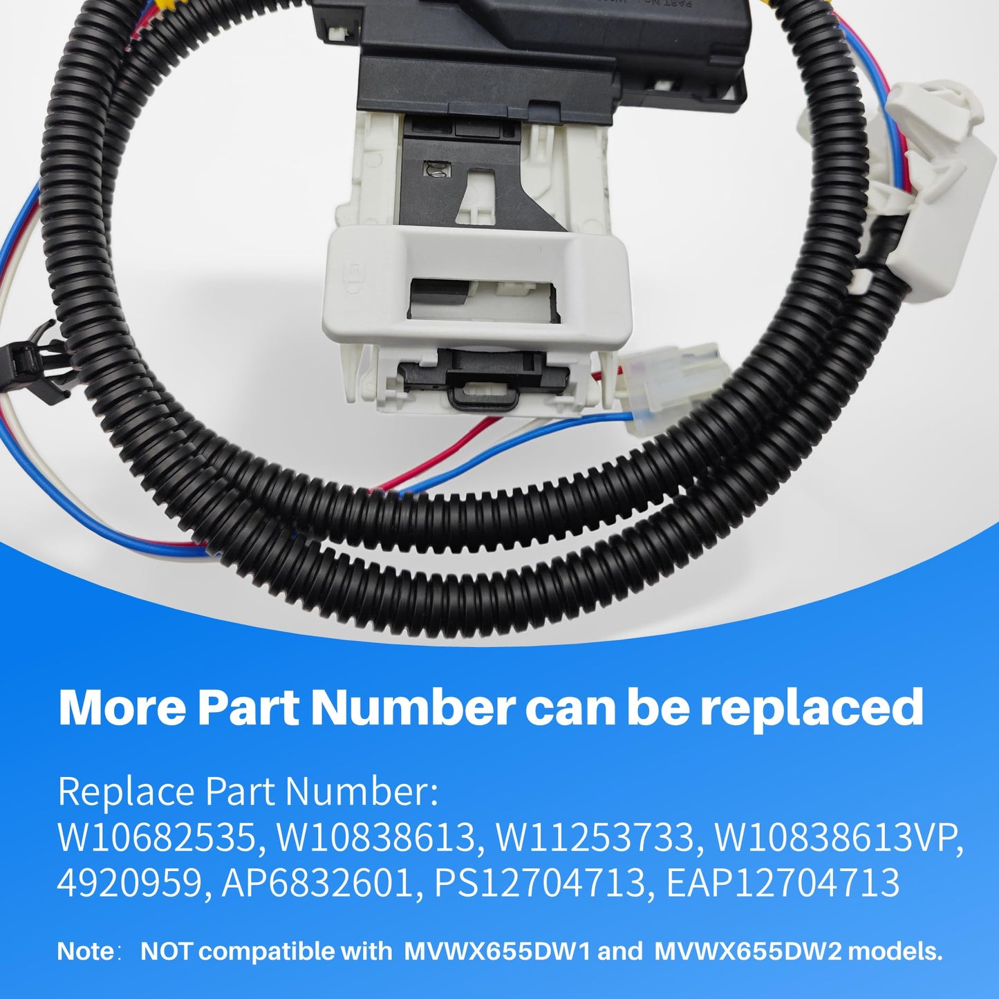 W11307244 W10682535 Washer Lid Lock and Lid Strike w10837741, Compatible with Amana Kenmore maytag Whirlpool Washer, Replace w11253733 w10838613, Fit Models wtw5000dw1 wtw4816fw2 ntw4516fw3