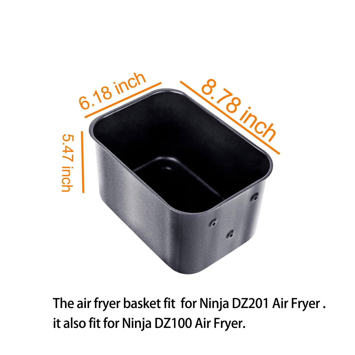 Air Fryer Replacement Basket Compatible for Ninja DZ201 DZ100,Air Fryer Basket,Nonstick