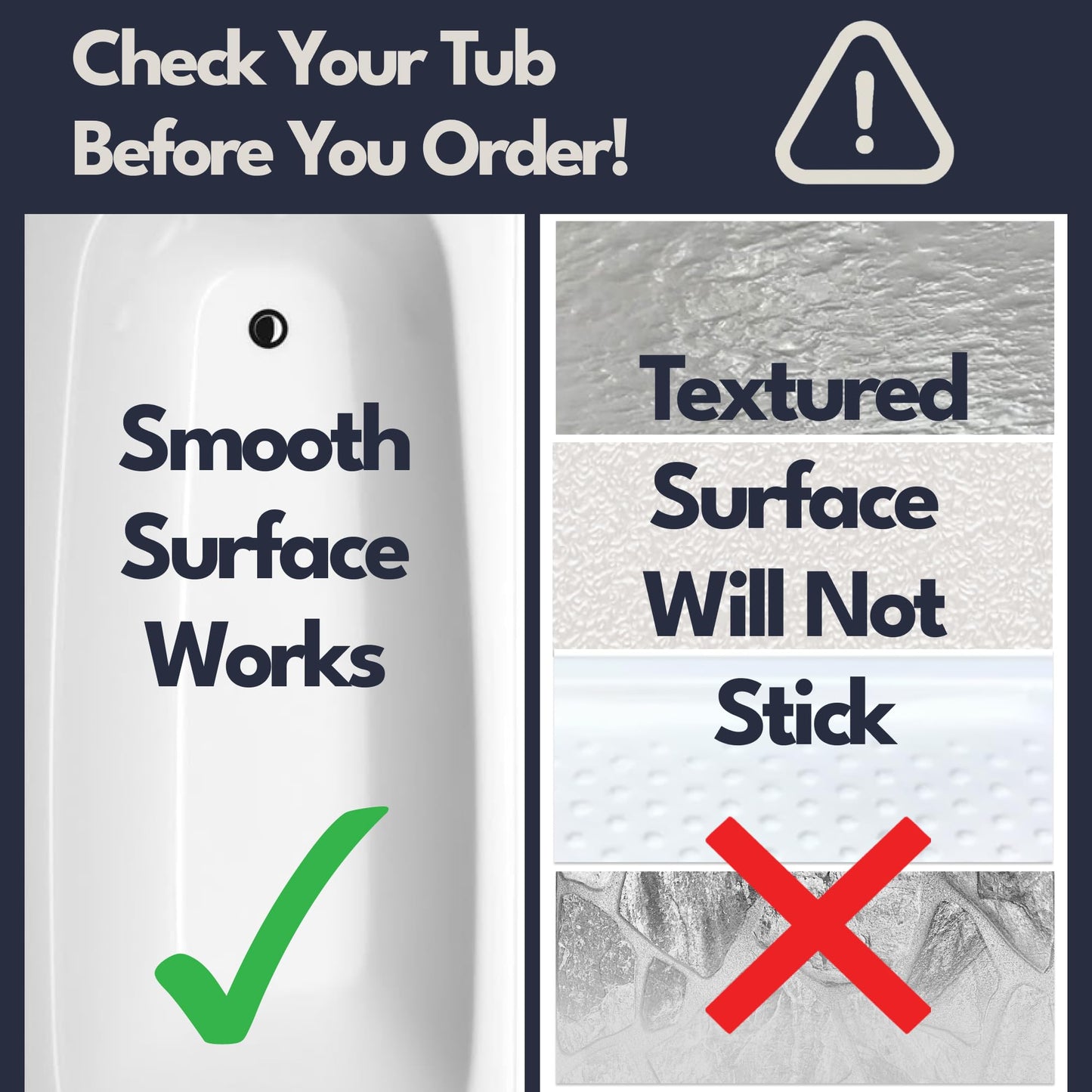 Bathtub Mat Non Slip Anti Mold for Kids 40x16 - homerella® Bath Mat for Tub, BPA Free, Incl. 2 Hooks, Washable Shower Mat Non Slip Anti Mold, Shower Mats for Inside Shower, EU Certified
