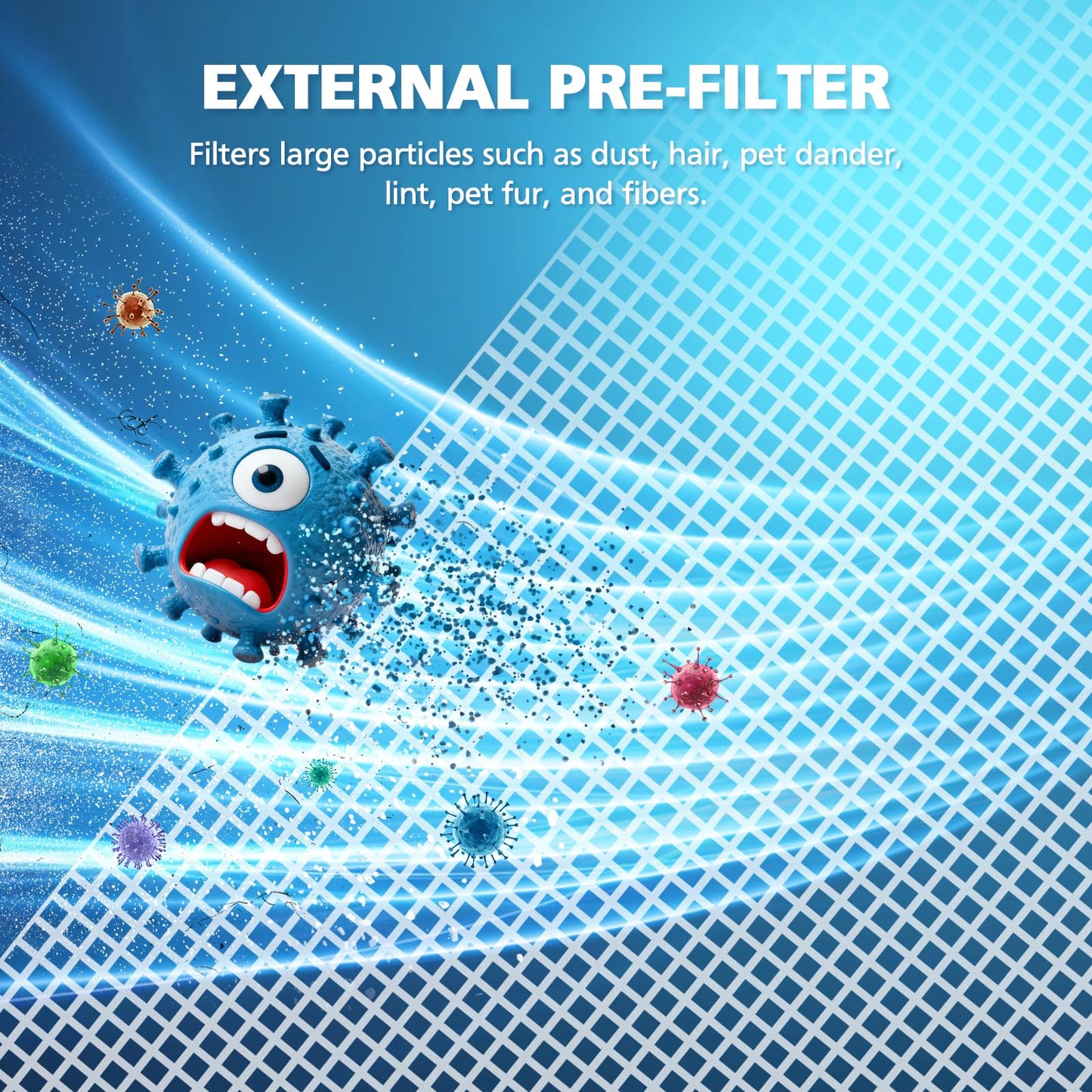 MK04 Filter Compatible with AROEVE MK04 Air Purifier Replacement 4-Layer HEPA Filter for Dust Pet Dander Smoke Pollen for Home and Office Up to 1095 Sq.Ft, MK-04LX MG04JH - Standard Version, 4 Pack