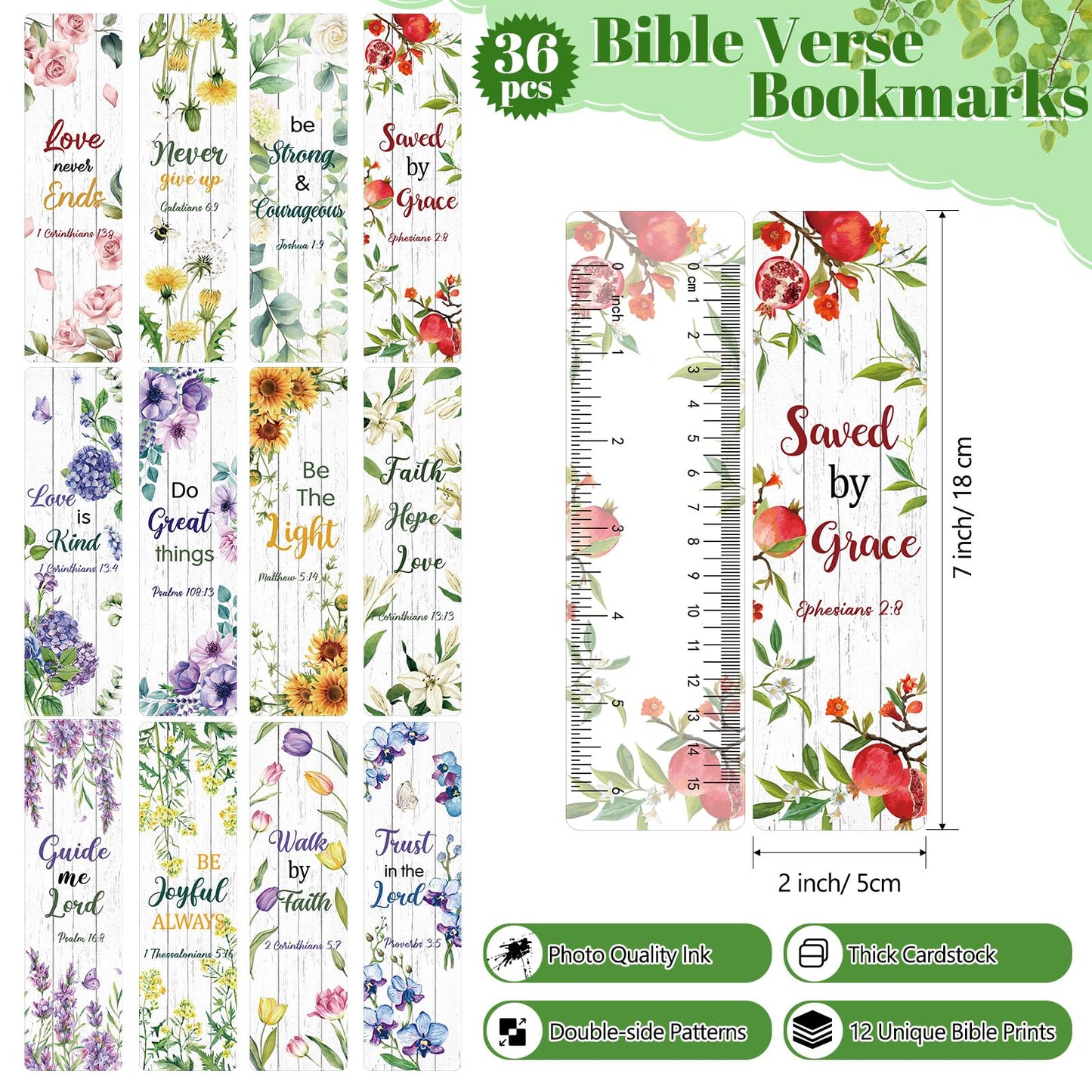 Seajan 108 Pcs Bible Verse Gift Set Bulk, 36 Notepads 36 Pens 36 Bookmarks Scripture Gifts for Church Sunday School VBS Women Men, Christian Party Favors Religious Inspirational Gifts