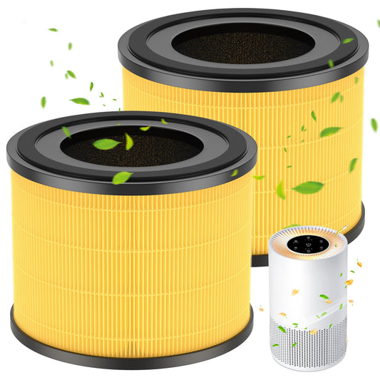 2 Pack AP-S0610L Pet Care Replacement Filter, Compatible with MOOKA AP-S0610L Air Purifier, Efficient Air Filter, 3-Stage Filtration System, Designed for Pet Odors, Smoke, Dander, Pollen