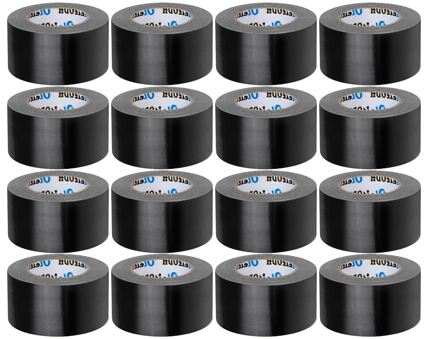 16 Pack Black Duct Tape Heavy Duty Bulk, 2 inch x 30 Yards,Strong No Residue All-Weather Duct Tape, Waterproof, Tear by Hand, Multi-Use for Indoor & Outdoor Repairs, Industrial, Professional Use