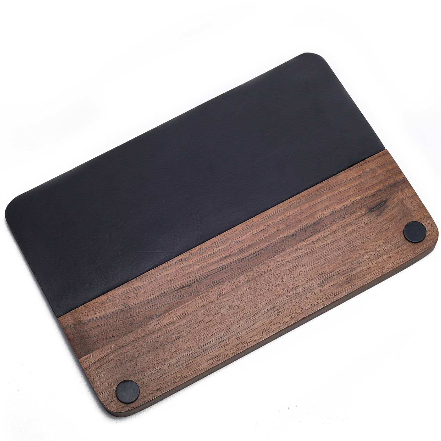 KNODOS 54mm Tamping Mat For Breville Espresso Machine Accessories Walnut & Leather Tamp Station Organizer with Multi-Slot Design for Espresso Tools Tamper, Distributor, Funnel & Puck Screens