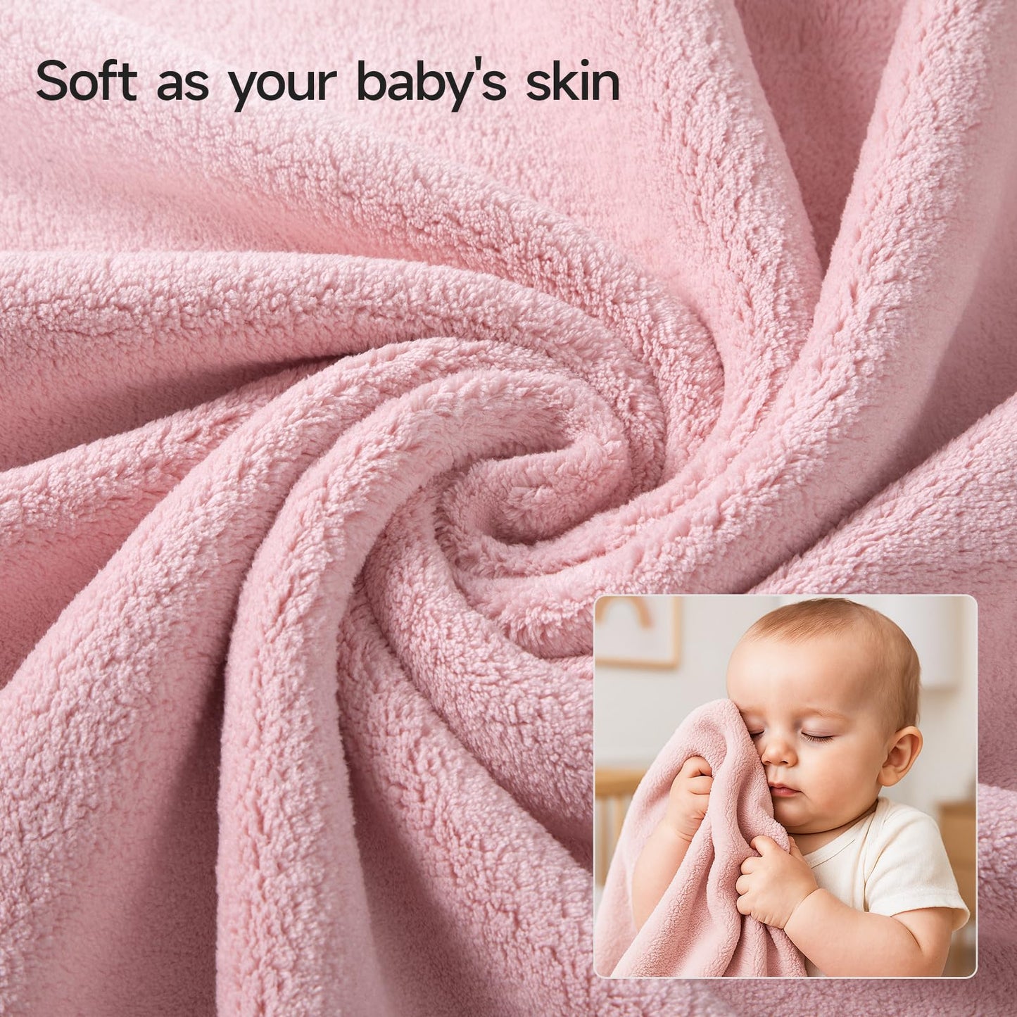REDKISS 6 Piece Towel Set - Oversized Bath Sheets (70 x35 in), 670GSM Ultra Soft & Highly Absorbent, Quick Dry Pink Bath Towel Sets for Bathroom, Spa, Hotel, Gym