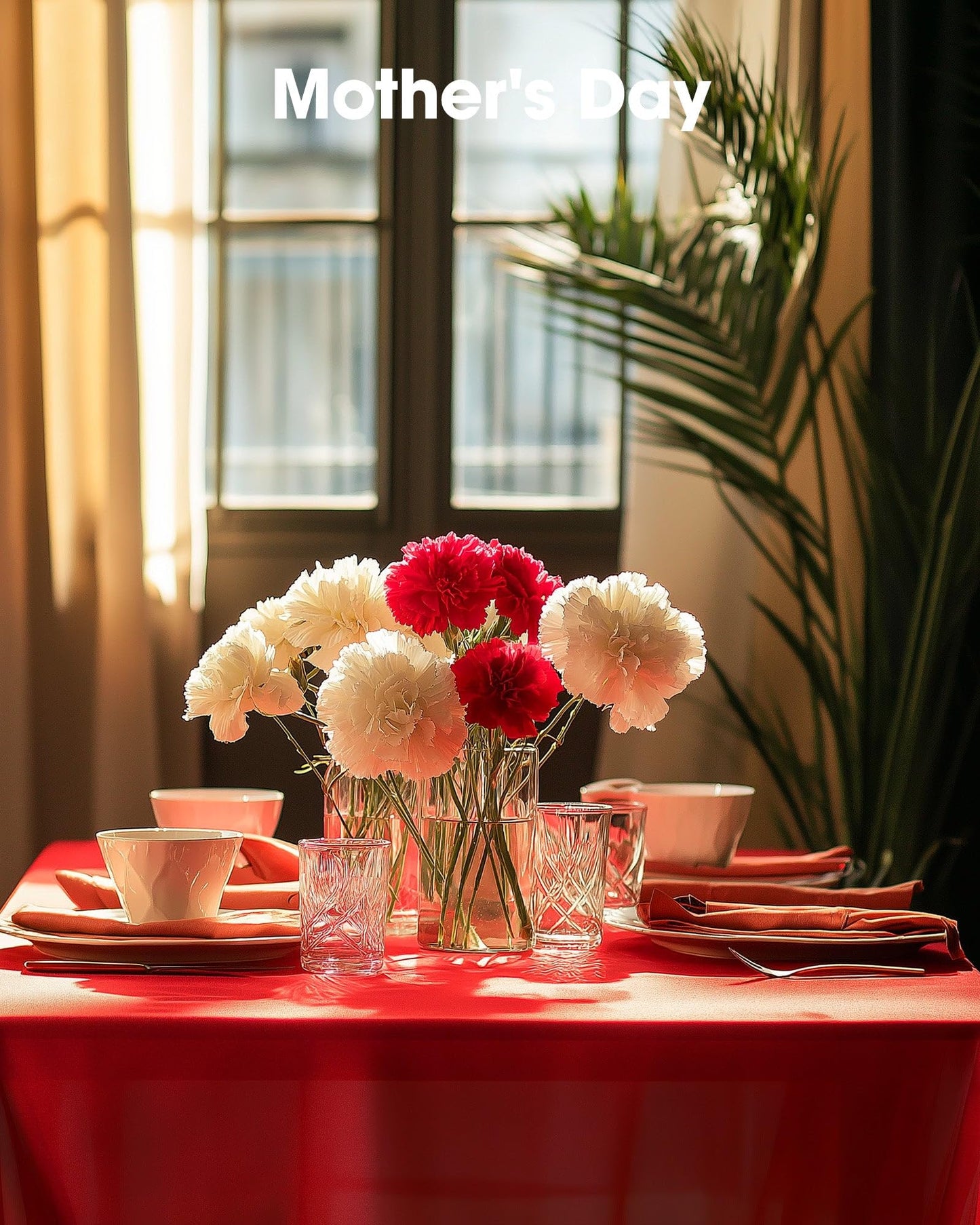 Pureegg Plastic Table Cloth Disposable 10 Pack, 54 x 108 Inch Table Cloths, Valentines Day, Thanksgiving, Christmas Decorations, Fall Tablecloths, Rectangle, Plastic Cover, Leakproof & Sturdy, Red