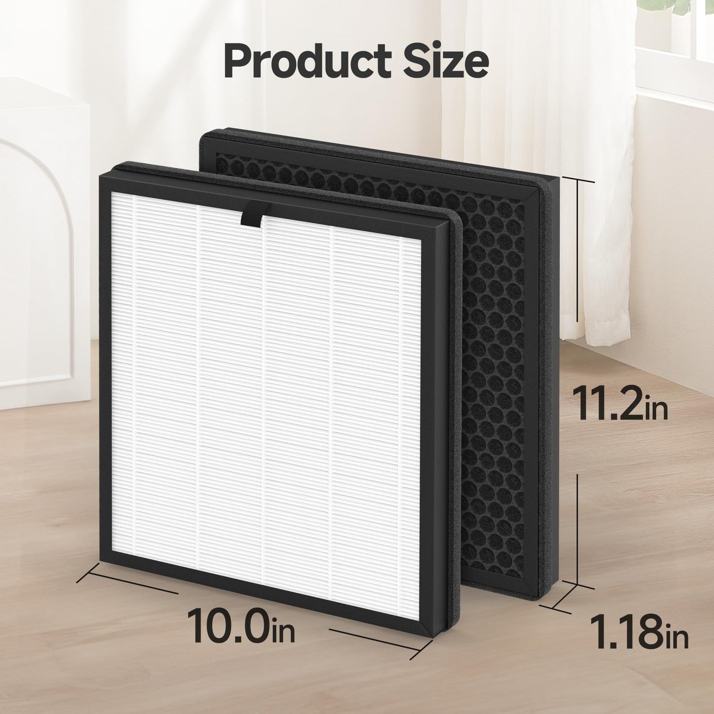 VALZONE 4 Pack F1 Replacement Filters | Compatible with AMEIFU F1 Purifier, Replace Part #‎F1F | Double-sided Filtration