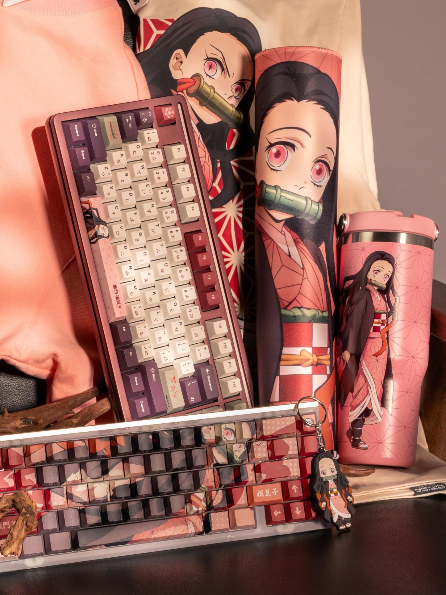Demon Slayer Kimetsu No Yaiba Nezuko Tumbler with Lid, 30 Oz Water Bottle, Vacuum Insulated, Anime Water Bottle, Reusable Insulated Stainless Steel tumbler for Water, Iced Tea or Coffee