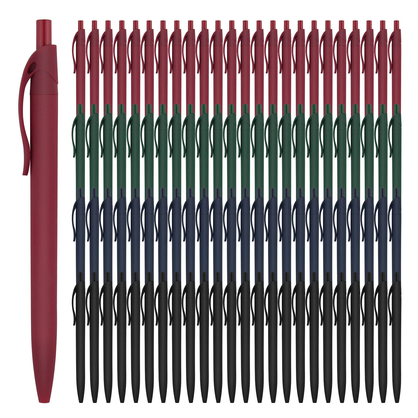 deegtran Pens Bulk, 200 Pack No Bleed Black Pens, Retractable Ballpoint Pens, Medium Point, Smooth Ink Pens, 1.0MM Black Ink