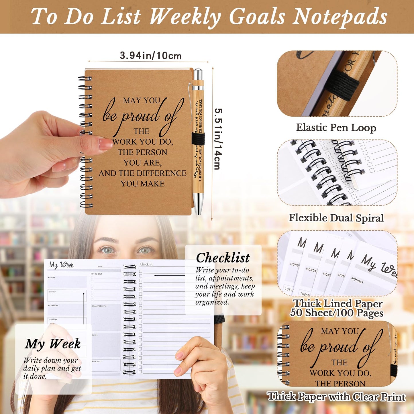 Tellingyou 60 Pcs Bulk Appreciation Gifts for Employee Coworker CNA Week A6 Notebook with Pens Appreciation Gifts Thank You for Team Office Staff Graduation Teacher Volunteers