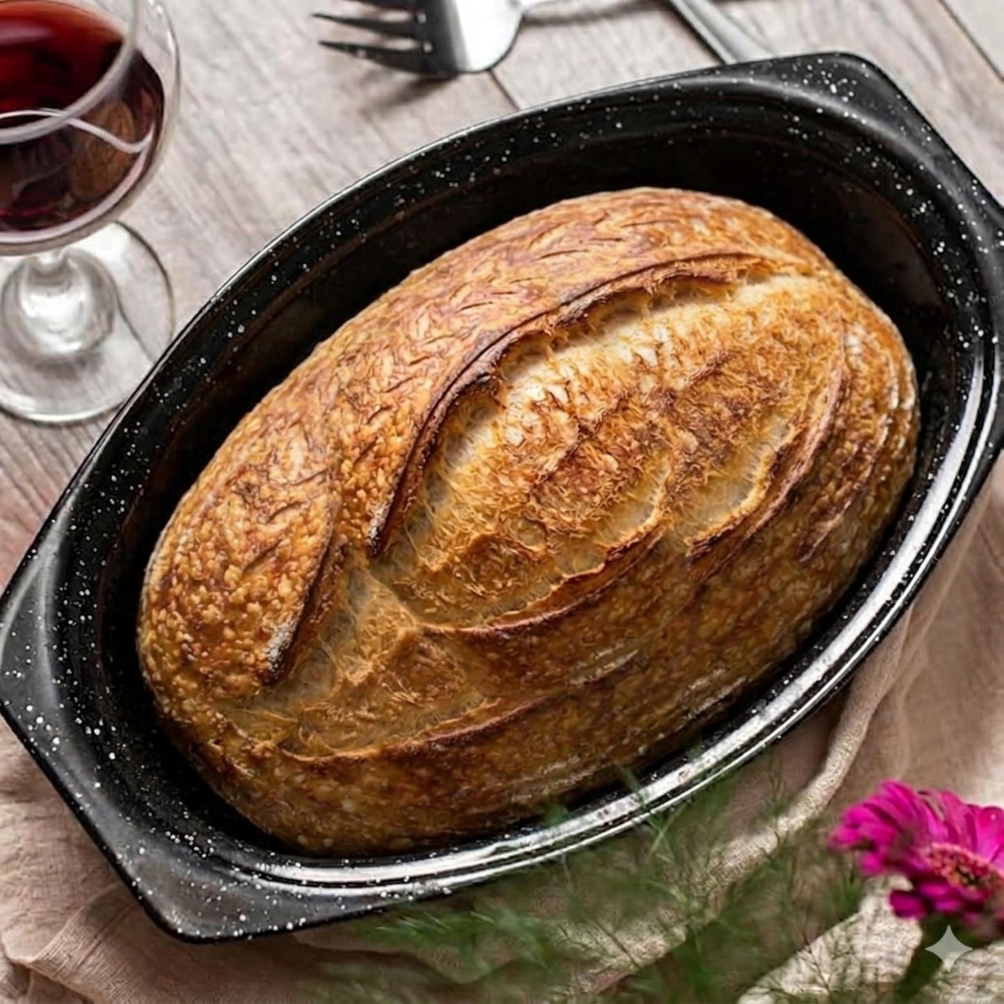 Granite Ware 13-inch oval roaster with Lid. Enameled steel design to accommodate up to 7 lb poultry/roast. Resists up to 932°F. Ideal for preparing meals for two!