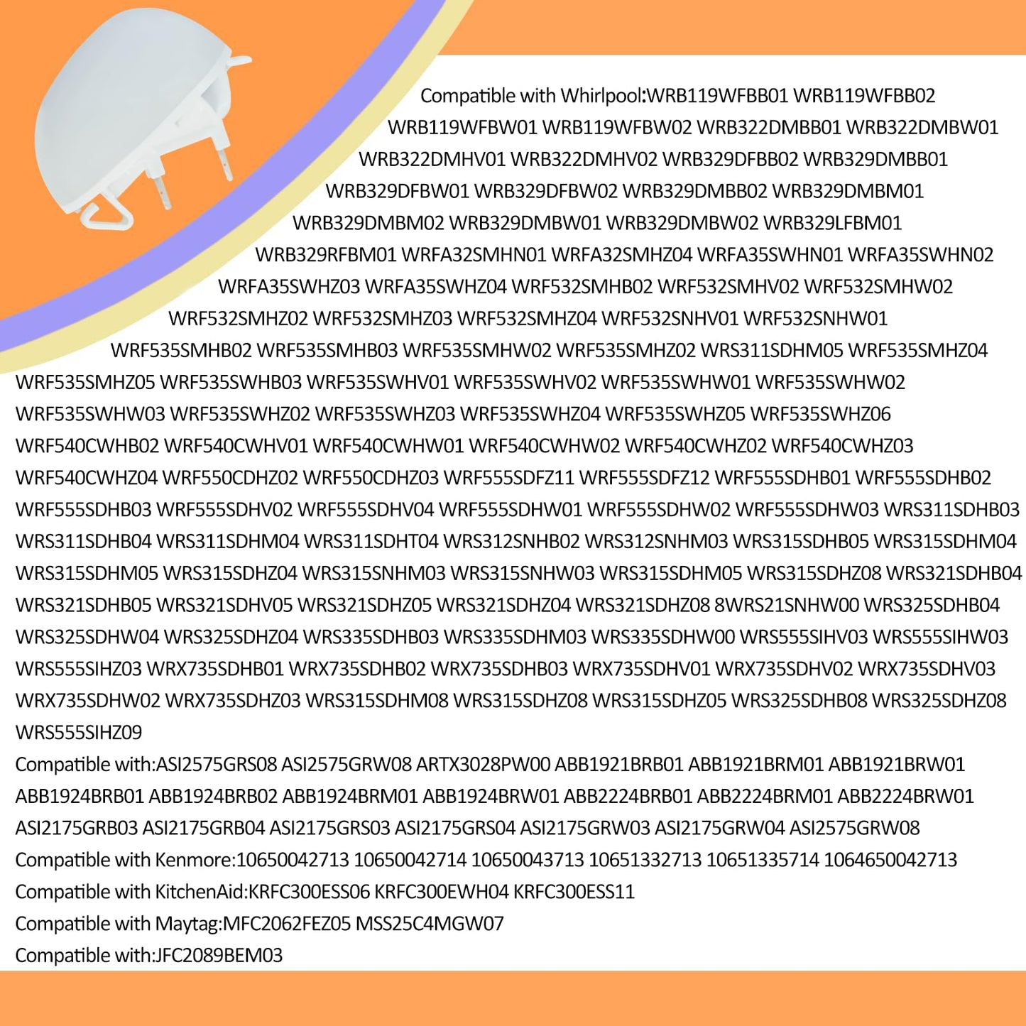 Parzuozenney W11251749 W11602886 W11449273*2 Freezer Light Bulb Refrigerator Fridge LED Light Replacement W11520324 W11468934 AP6986570 W11549780 Light 2 Year QA