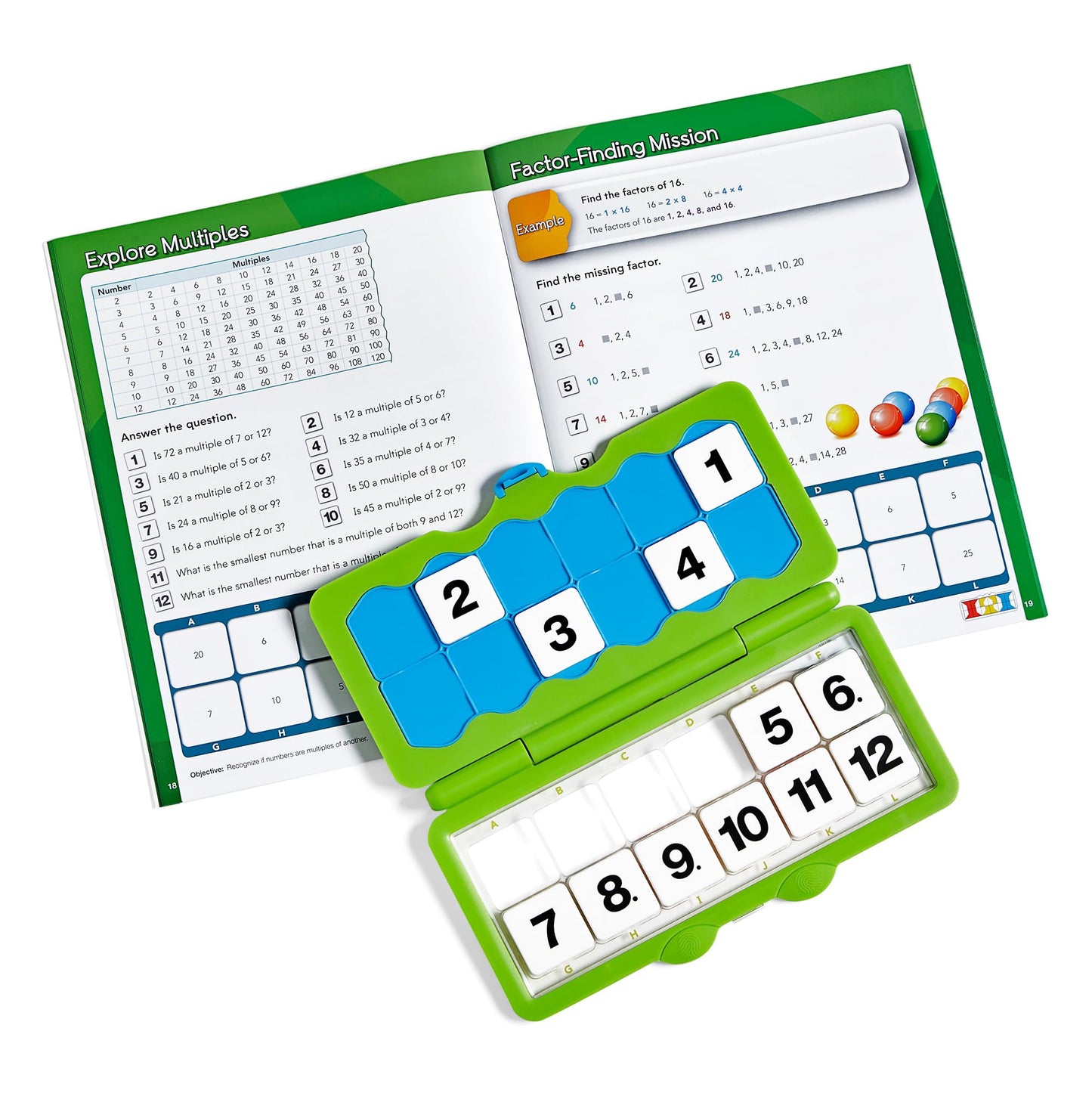 hand2mind VersaTiles Math Practice Take Along Set for Grade 4, Homeschool Curriculum, Math Workbook for Students, Elementary Classroom Must Haves, Kids Learning Activities for Fourth Grade