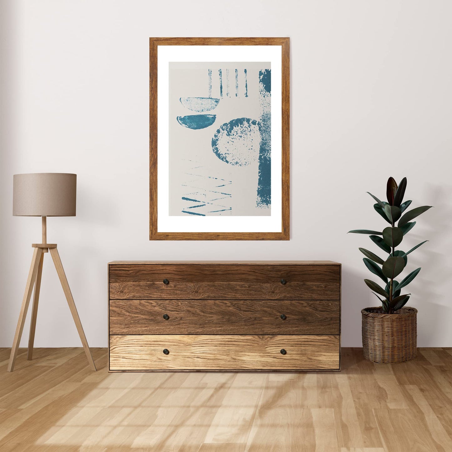 Hongkee 24x36 Poster Frame Set of 2, Rustic Brown Wood Style - Display 20x30 Picture with Mat or 24 x 36 Poster without Mat, Wall Mounting Horizontal and Vertical