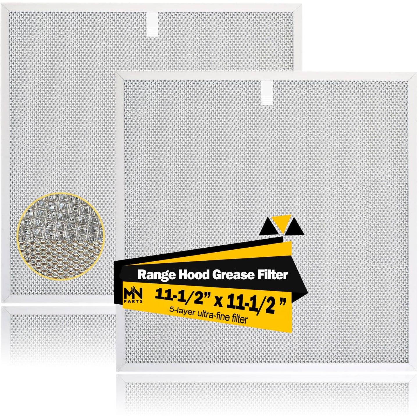 S99010467 Range hood filter 11-1/2 x 11-1/2 in kitchen exhaust fan filters Compatible with Broan Range Hood Filter BXT1 &Nutone AR1 series 99010467 Range Hood Aluminum Mesh Grease Filters 2 Pack