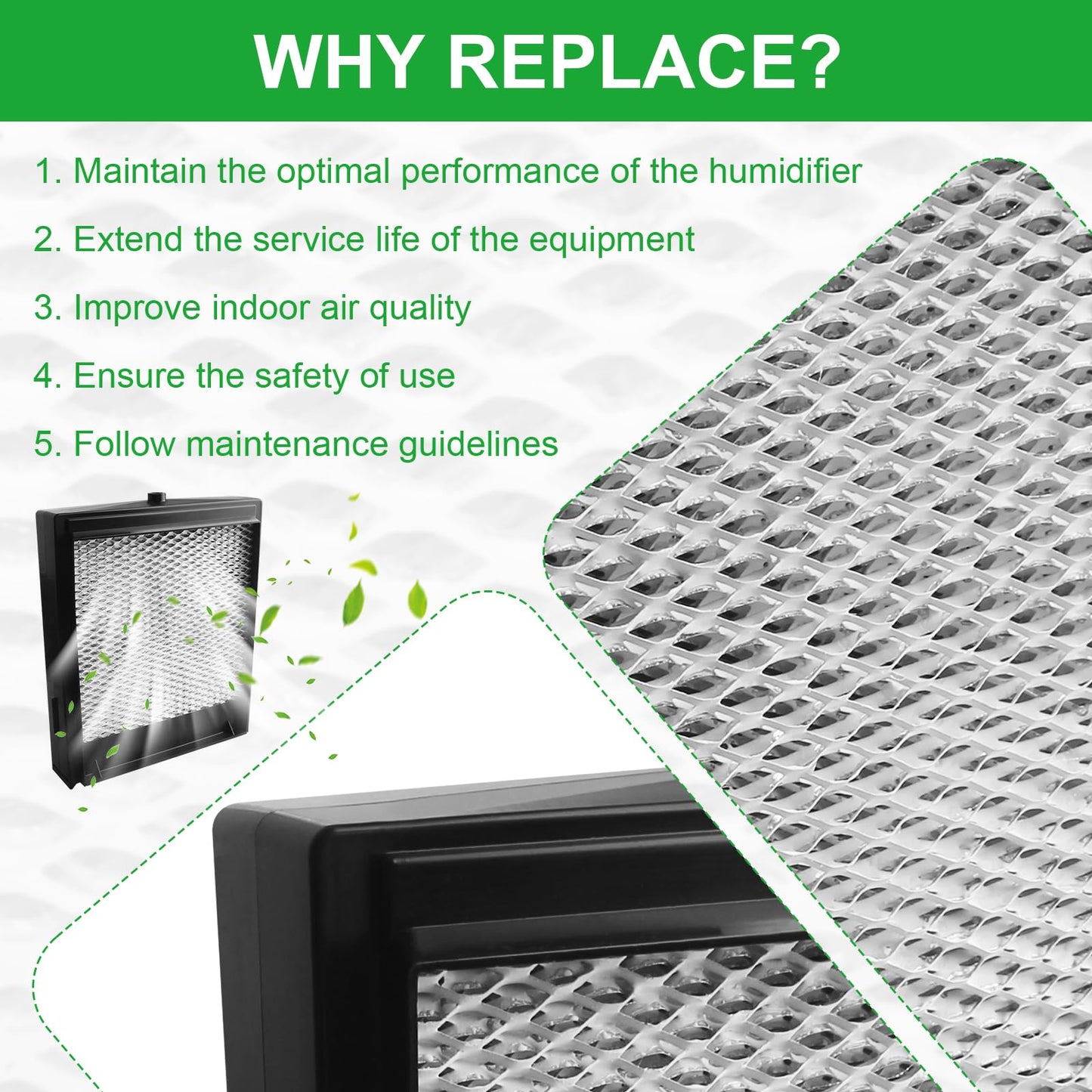 Aulpq 4793 Humidifier Maintenance Kit for AprilAire Whole-House Humidifier 550 558 550A with Water Panel Model No. 10 Humidifier Replacement Filter