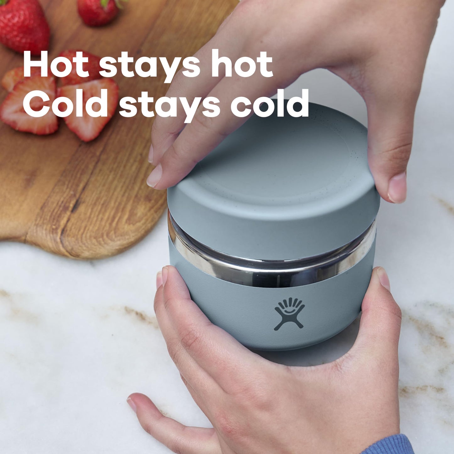 Hydro Flask Food Jar – Insulated Stainless Steel, Snack Travel Container for Hot Food, Lunch, & Soup 8 Oz Oat Tan