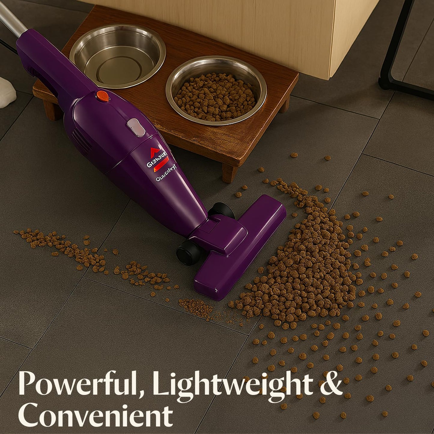 Bissell 20334 Featherweight Stick Lightweight Bagless Vacuum and Electric Broom with Crevice Tool for Hard Floors and Carpets, Purple