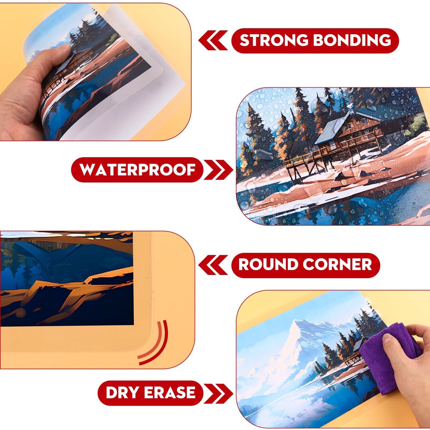 CAREGY Thermal Laminating Pouches, 520 Pack 3 Mil, 9 x 11.5 Inches Laminating Sheets Paper for Laminator, Clear, Letter Size, Office and School Supplies