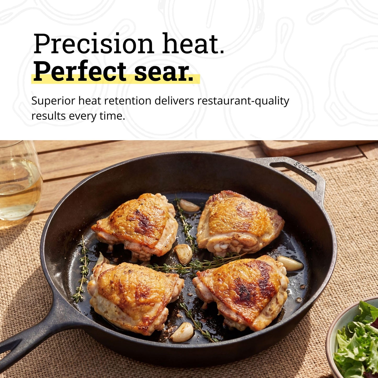 Lodge Seasoned Cast Iron Skillet 15 Inches - Frying Pan for the Stove, Grill or Campfire - Cooks Evenly - Features Easy-Grip Teardrop Handle - Non-Toxic, Nonstick & Long-Lasting