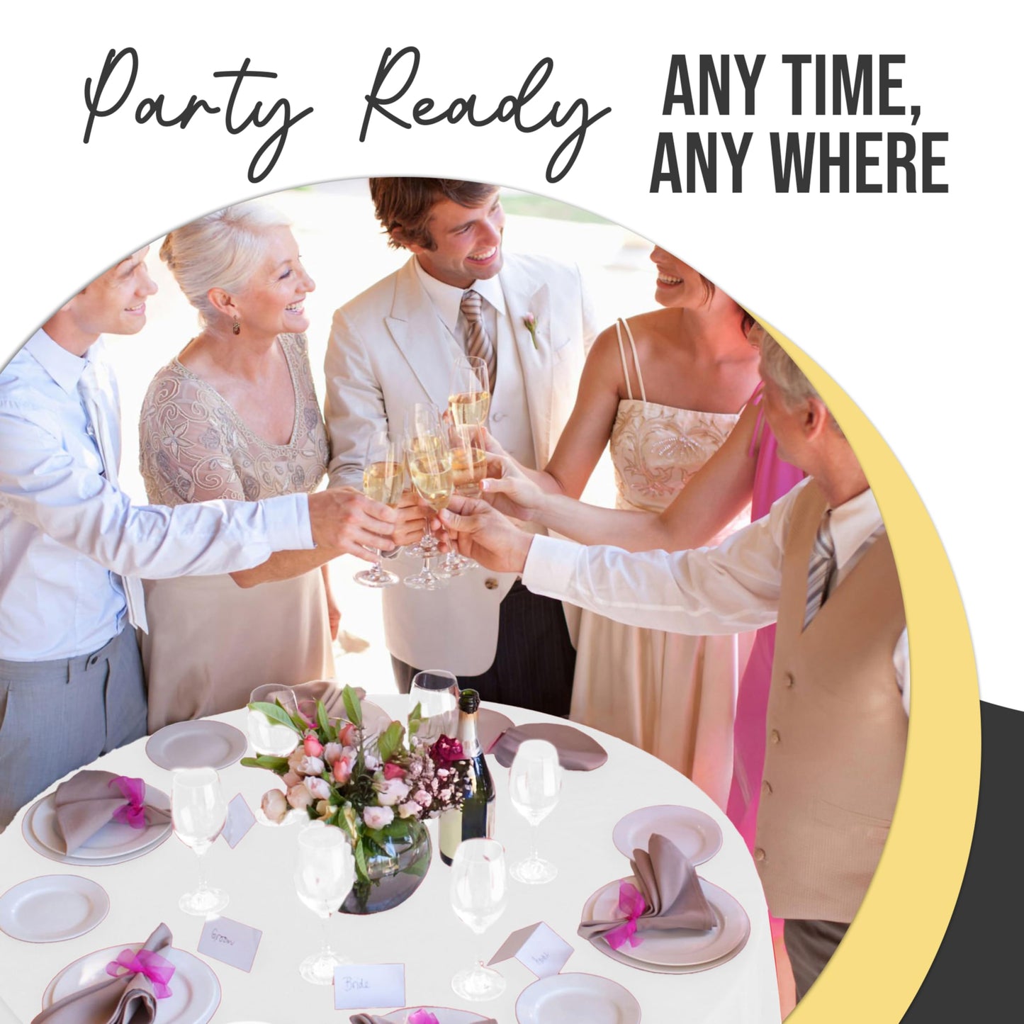 Exquisite 66% Thicker Premium White Round Tablecloth 0.5 Mil 12 Pack Plastic Table Cloth Disposable 84 Inch Round Plastic Tablecloth Won't Tear Easily Like Cheap Thin Brands