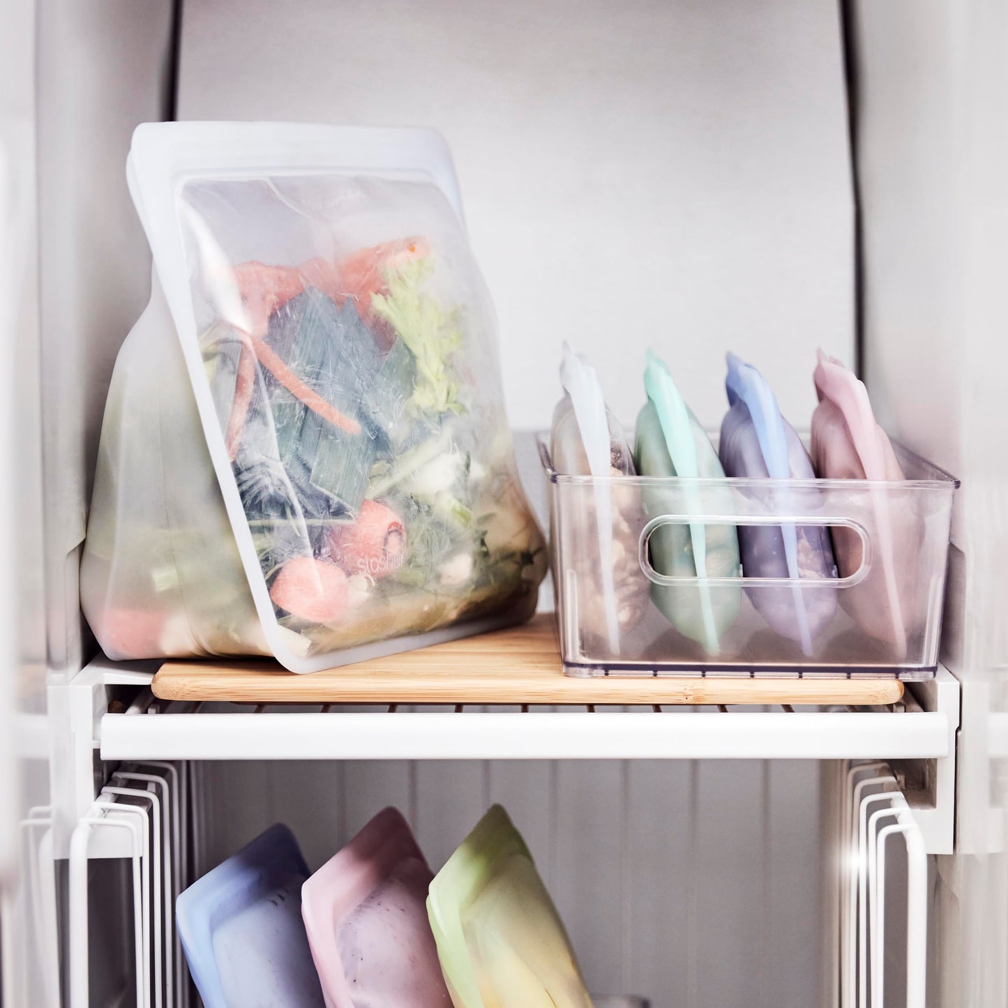 Stasher Silicone Reusable Storage Bag, Stand-Up Mega Bag, Reusable Freezer Bag, Microwave, Dishwasher, Oven Safe, Sous Vide, Premium Lunch Container, Eco Friendly, Food Storage Bag, 104 oz, Sea Urchin