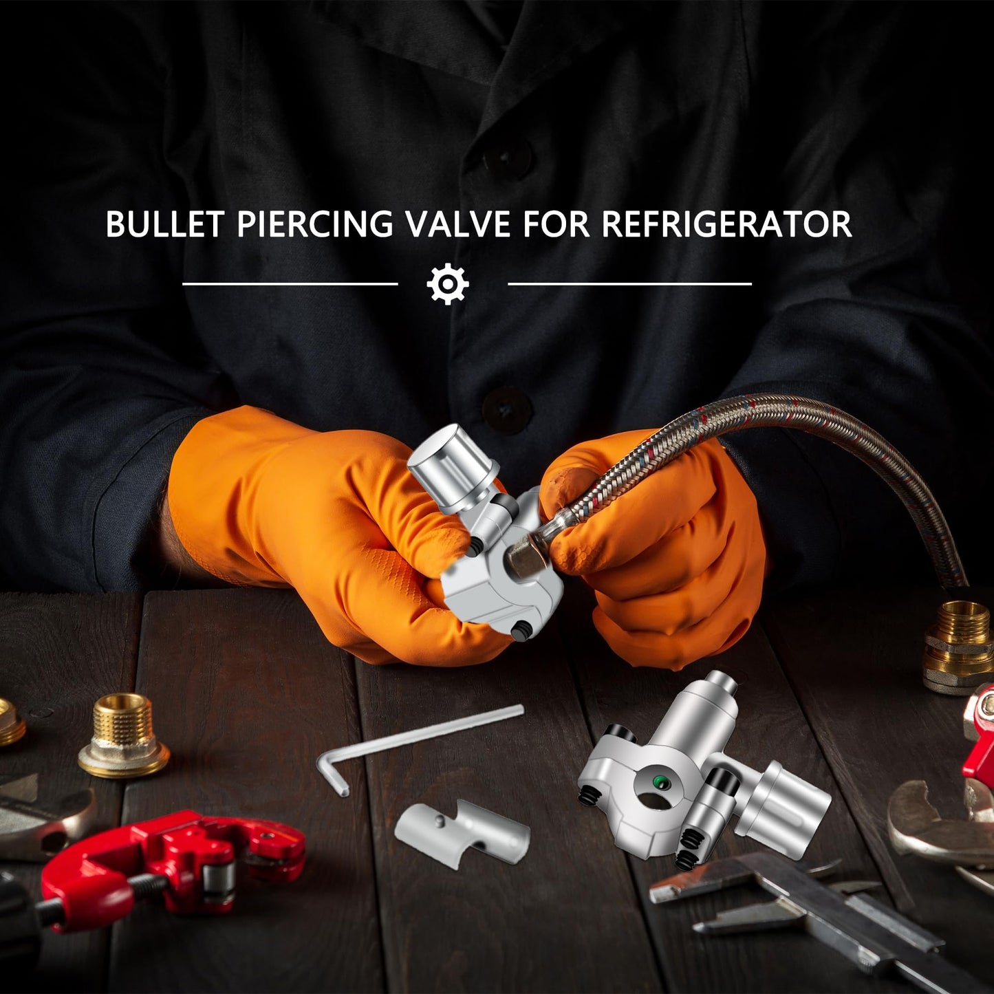 Swakuta 10 Pack Bullet Piercing Valve Kits - BPV-31 Compatible Adjustable Valve for Refrigerator Tap - 1/4, 5/16, 3/8 Inch - Replace BPV31D, AP4502525, GPV14, GPV31, GPV38, GPV56, MPV31