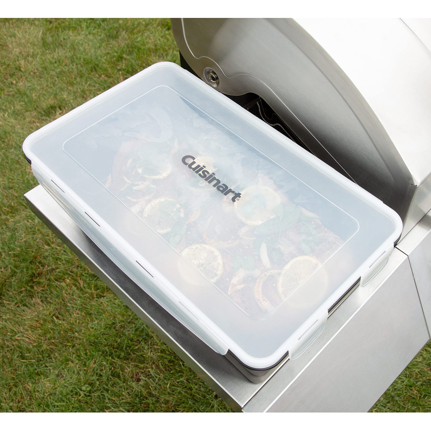 Cuisinart XL Collapsible Marinating Container, Large Capacity Grill Accessories Perfect for BBQs and Tailgates, Marinade and Brining Prep, Collapsible Silicone for Easy Storage