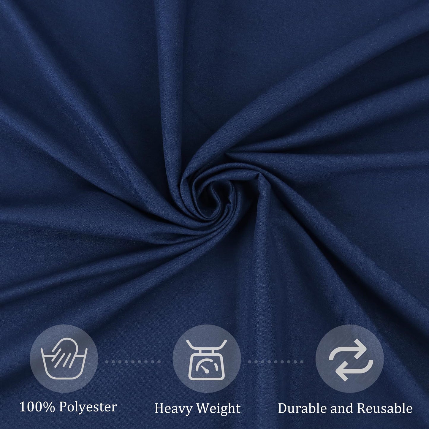 Fivenl 8 Pack Navy Blue Tablecloth 70 x 120 Inch, Premium Rectangle Table Clothes for 6 or 8 Foot Rectangle Table, Washable Polyester Fabric Table Covers for Wedding Party Reception Banquet Buffet