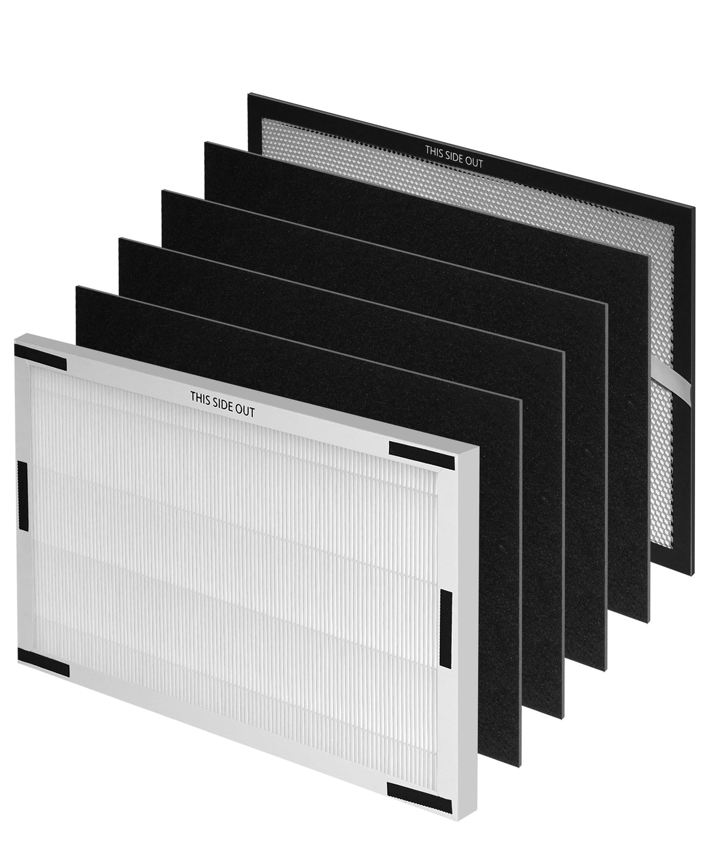 Facecool YY25630 Replacement Filter Compatible with Lasko HF25630 Pure Platinum Air Purifier, H13 True HEPA Filter + Aluminum honeycomb + 4 Carbon Pre-Filters, Medium
