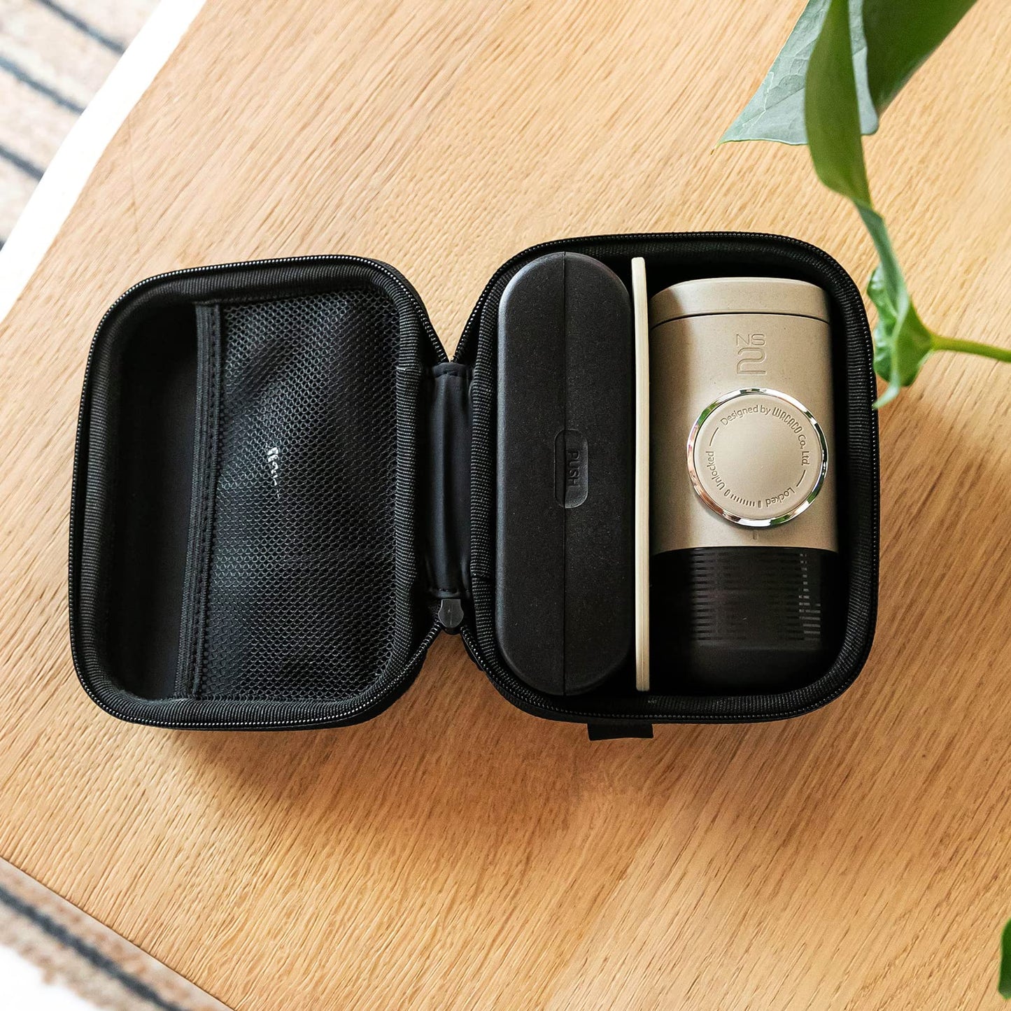 WACACO Minipresso NS2 Case, Protective Case with Capsule Box, Coaster, and Towel, Accessory for Minipresso NS2 Machine