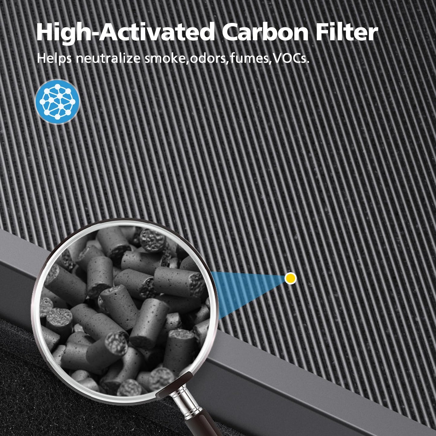 4 Pack HAP602 Replacement Filter Compatible with ECOSELF HAP602 / HAP602WF Air Purifier, Air Purifiers Replacement Filter for Home Large Room, # RF-HAP602-2P
