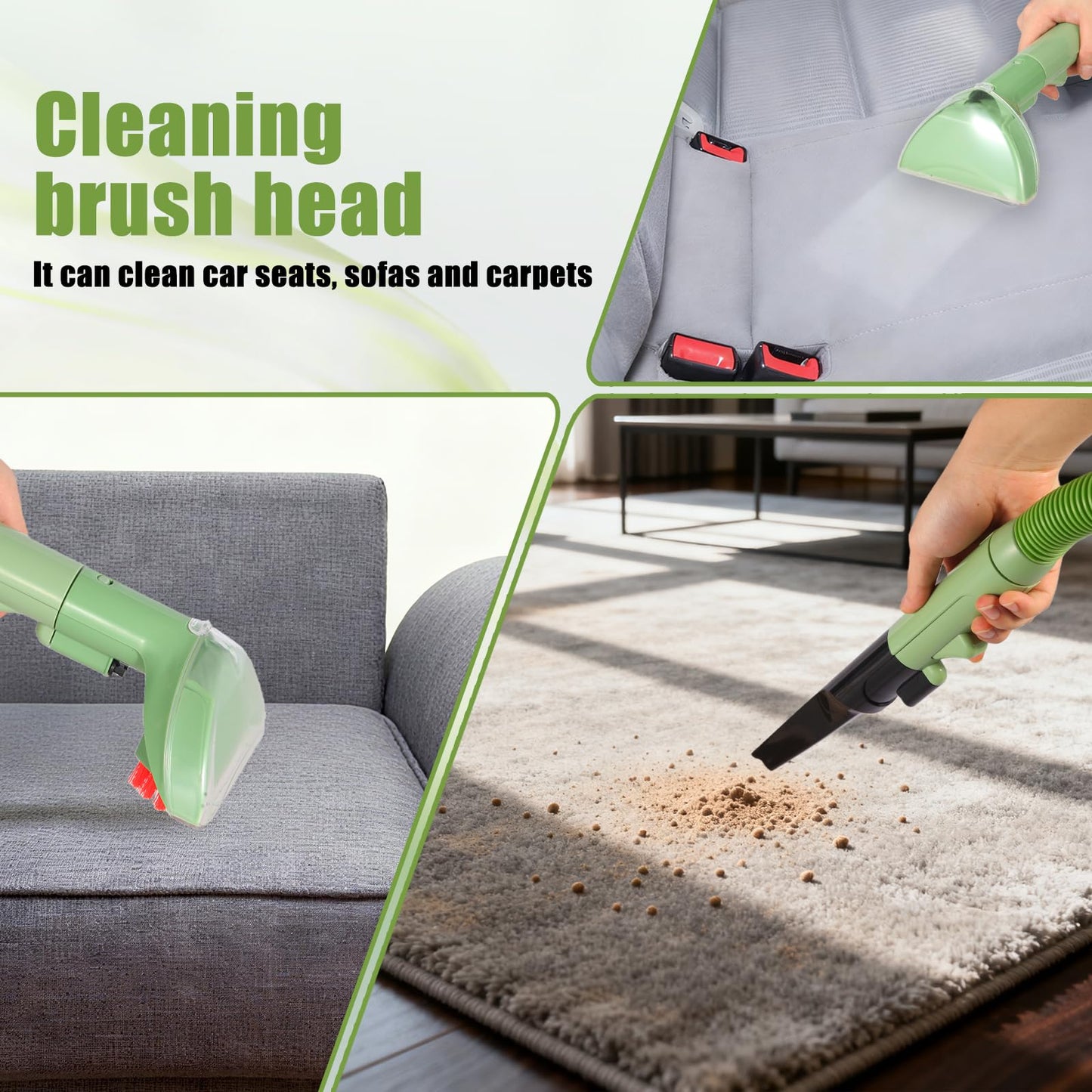 Upgraded 1400B Little Green Machine Hose and Handle for Bissell 1400B 1425 1400M 3353 3369 Replacement Parts 5.3in Cleaning Brush, Cleaning Tool, Gap Brush, Cleaning Hose Component Part Number 2037152