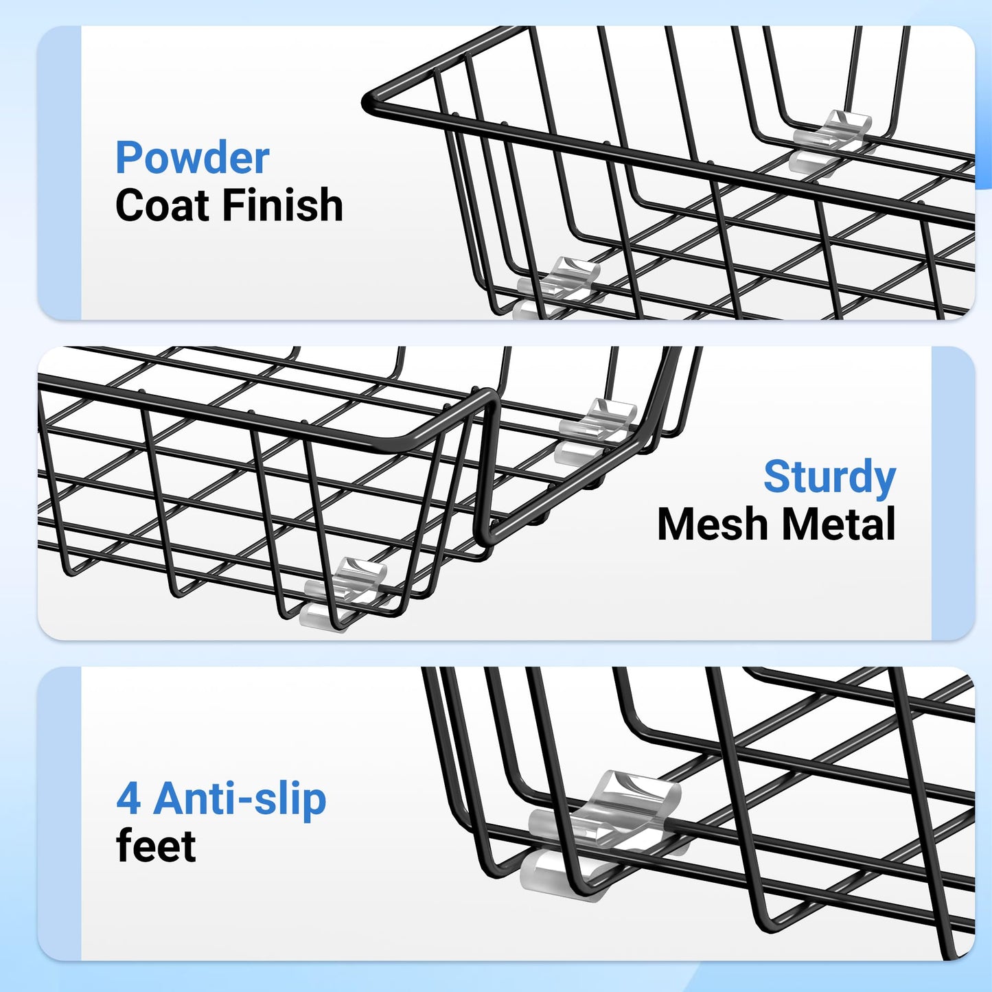 Gawerk Letter Desk Tray Organizer, A4 File Tray Magazine Files Storage Basket Organizer Bin (6)