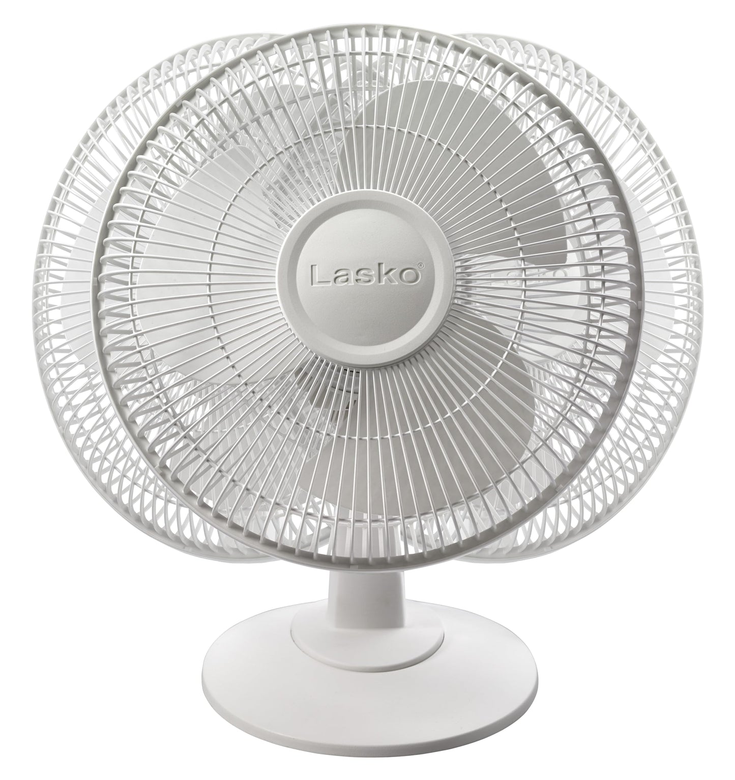 Lasko 12" Oscillating Table Fan for Home, Offices, Bedrooms, Living Rooms, 3-Speeds, Widespread Oscillation, Tilt-Back Fan Head, Portable, White, 2012