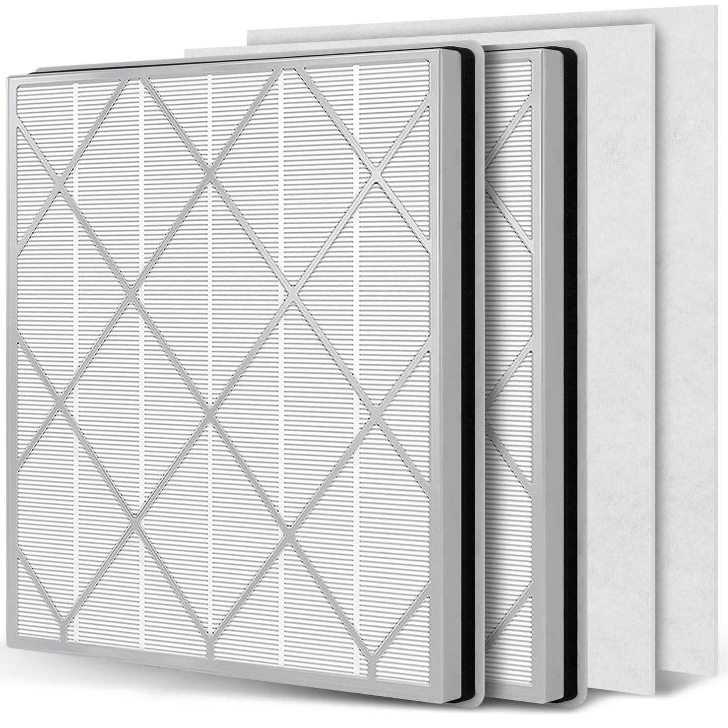 （2 Packs）HE401 Filter Replacement for Shark Air Purifier 4 Compatible with Shark 4 Fan Air Purifier HE400, HE401C, HE401NP, HE402, HE402AMZ, HE4FKPET, HE4FKPETMB, HE4FKPRO, HE402C