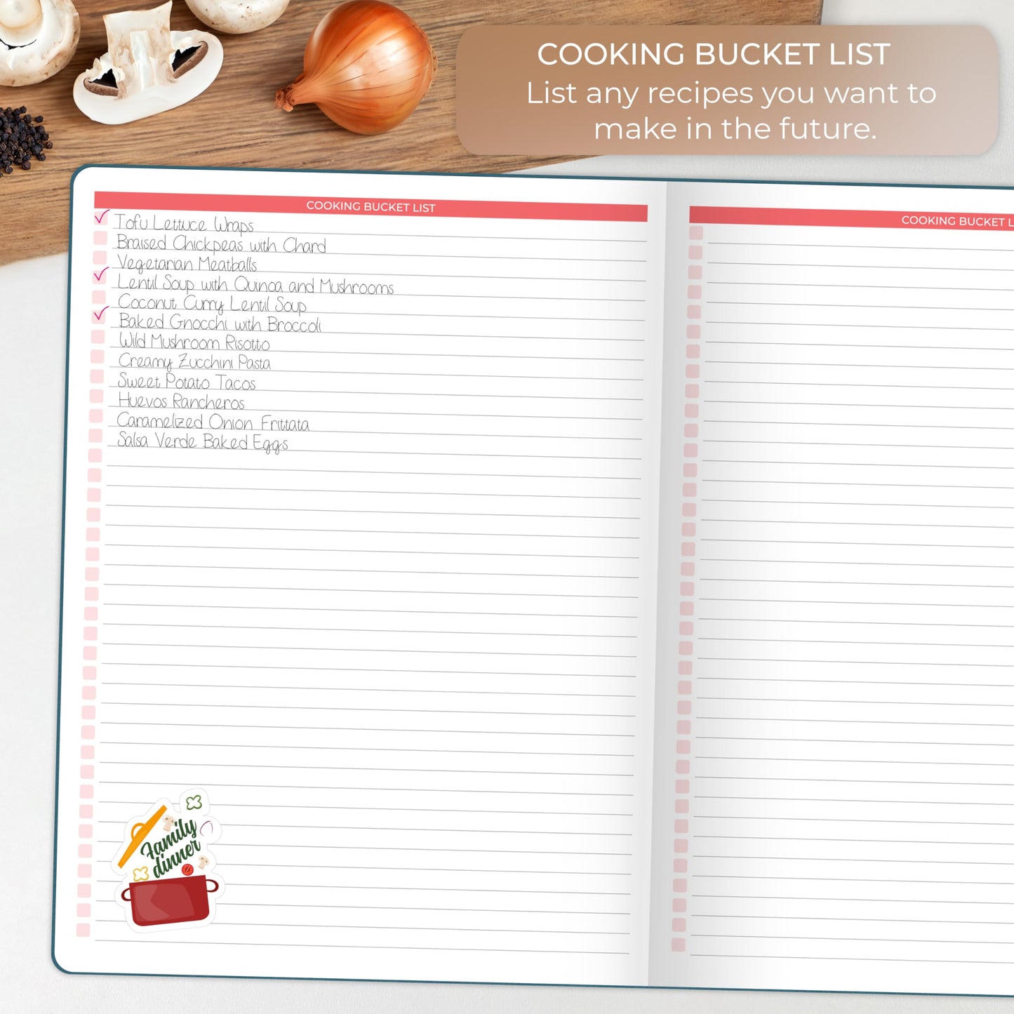 Clever Fox Recipe Book – Make Your Own Family Cookbook – Blank Recipe Notebook Organizer – Empty Cooking Journal to Write In Recipes – Large Size, 8.5”x11.2”, Hardcover, Dark Teal