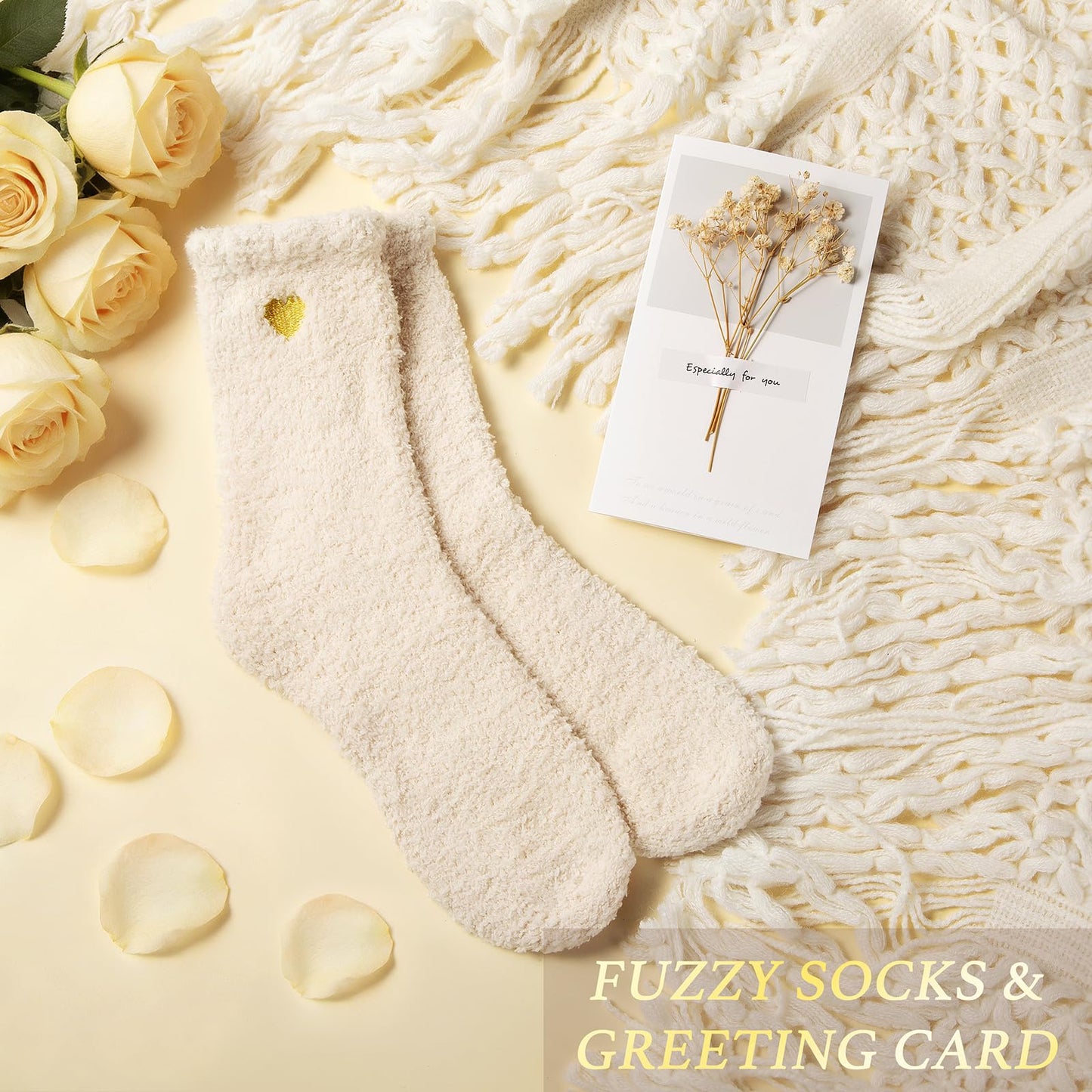 Mothers Day Birthday Gifts for Women Self Care Get Well Soon Gift Baskets for Women w/Crochet Flower Bouquet Tassel Blanket, Thinking of You Spa Gifts Set for Mom Sister Her Friends Wife Daughter