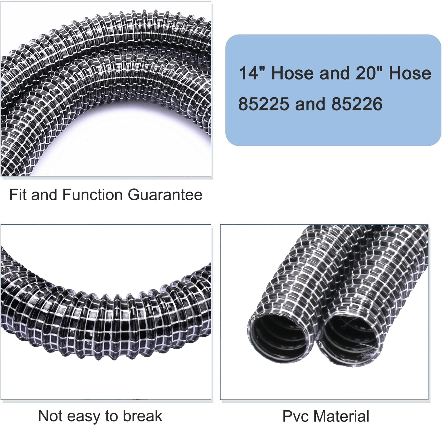 Hose Kit for Rug Doctor Vacuum 14" Hose and 20" Hose 85225 and 85226,Fits Mighty Pro C2, Wide Track, and Quick Dry models