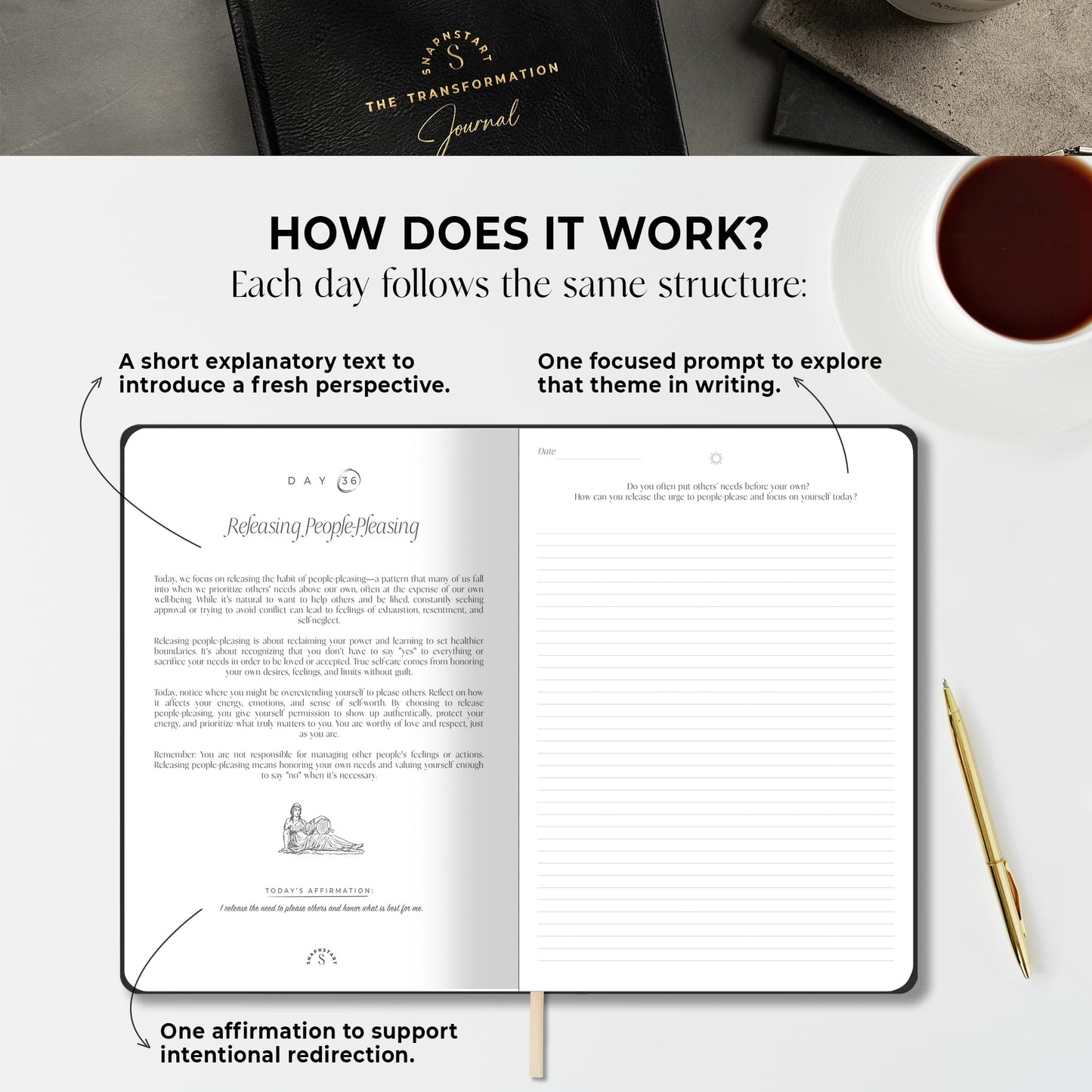 100-Day Guided Journal with Prompts – Daily Reflection & Personal Growth Journal for Mental Wellness | Personal Development Workbook by SNAPNSTART
